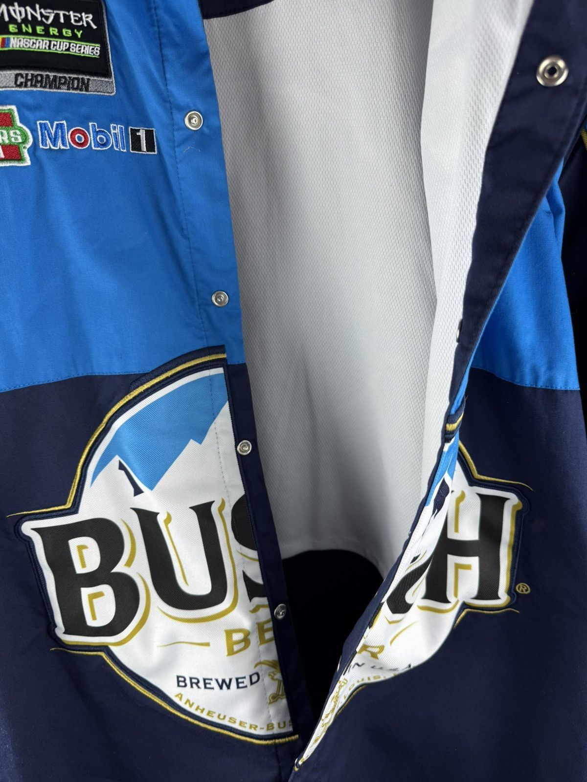 NASCAR NASCAR Kevin Harvick JH Design Navy/Blue Busch Beer Shirt Size US XL / EU 56 / 4 - 9 Thumbnail