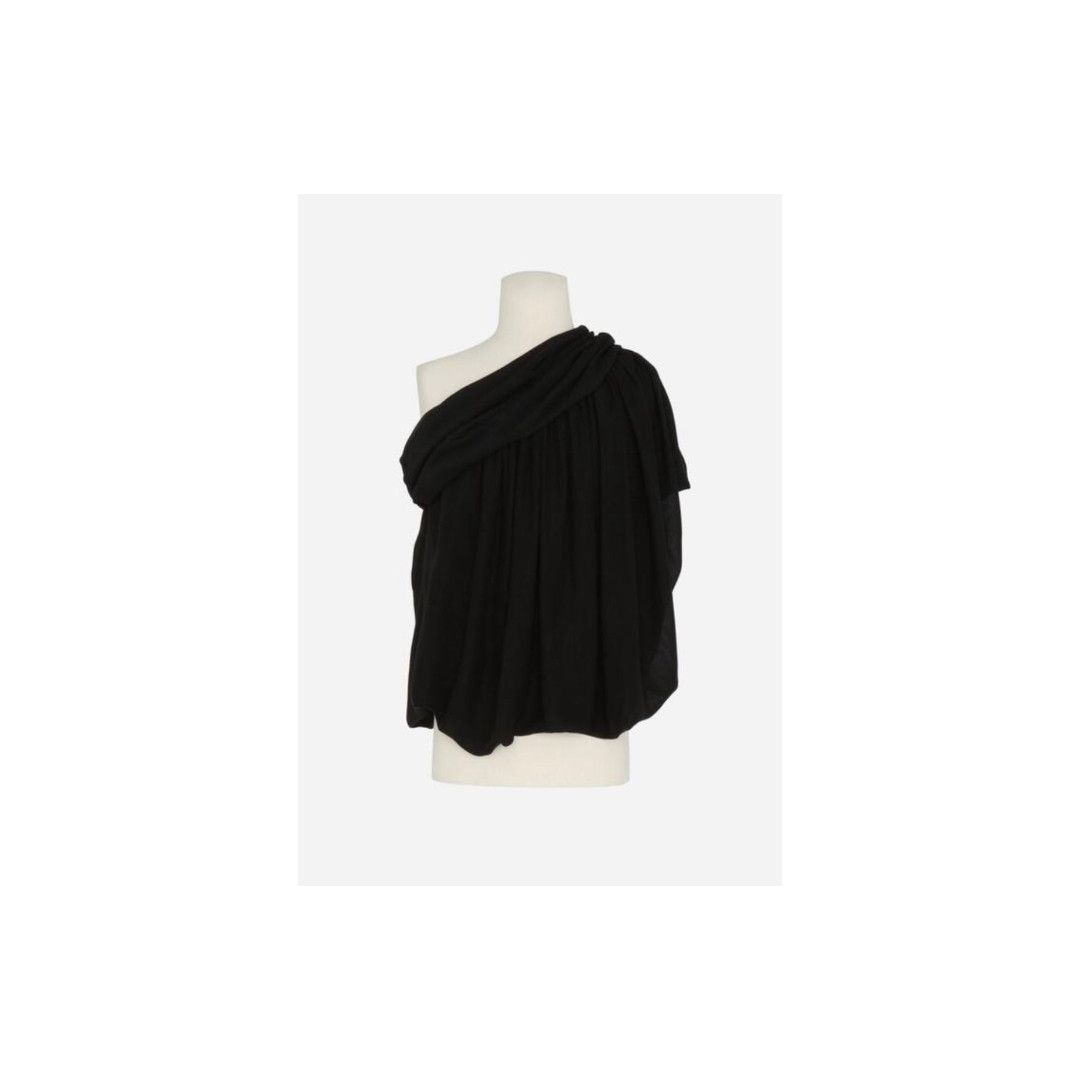 Saint Laurent Paris oc11z0126 774927 Top Asymetrique Meduse Moussel in Noir Size US M / EU 48-50 / 2 - 1 Thumbnail