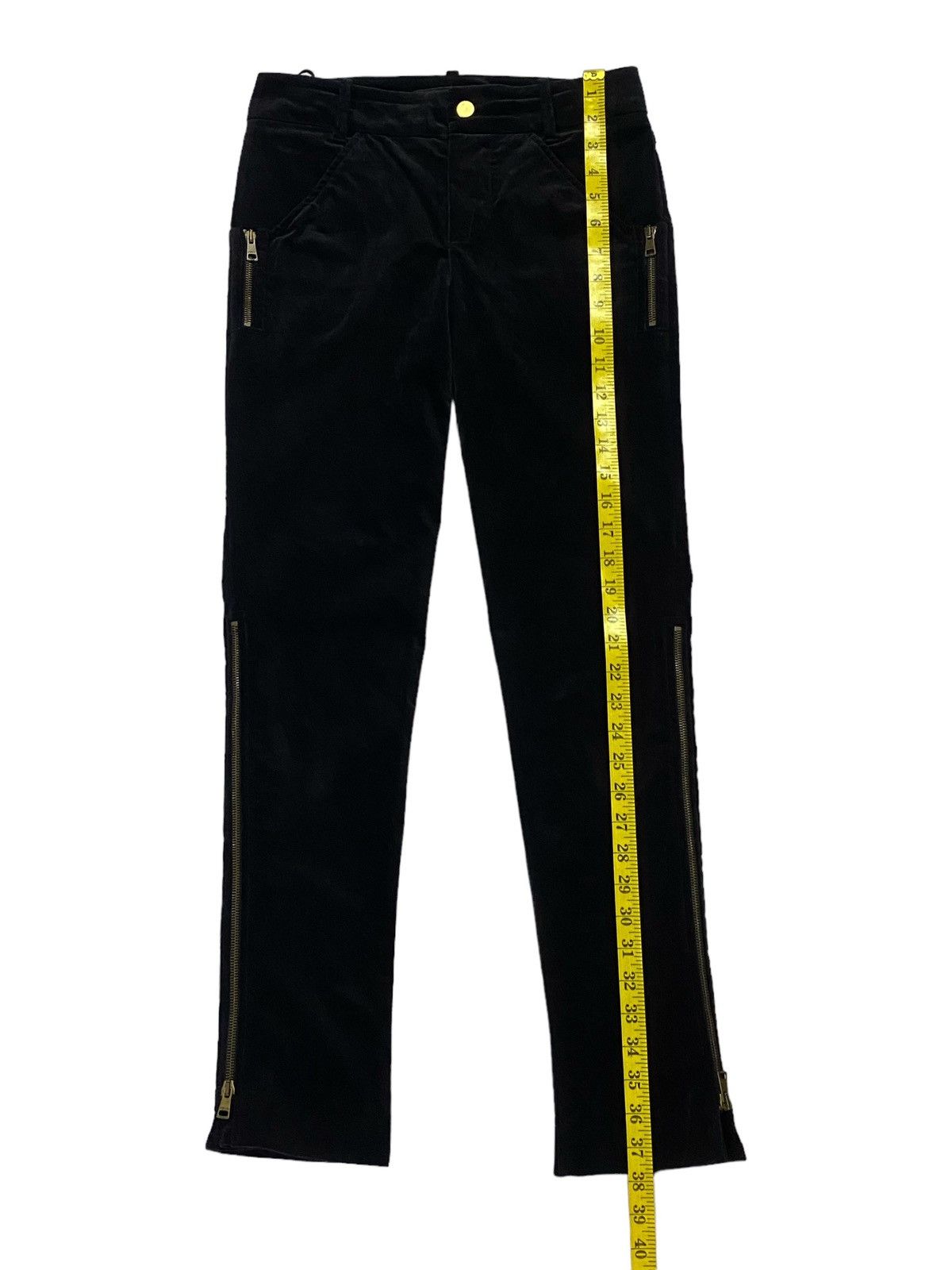 Gucci Gucci Velvet GG Interlock Logo Side Pocket Zip Flare Pants Size 26" / US 2 / IT 38 - 7 Thumbnail