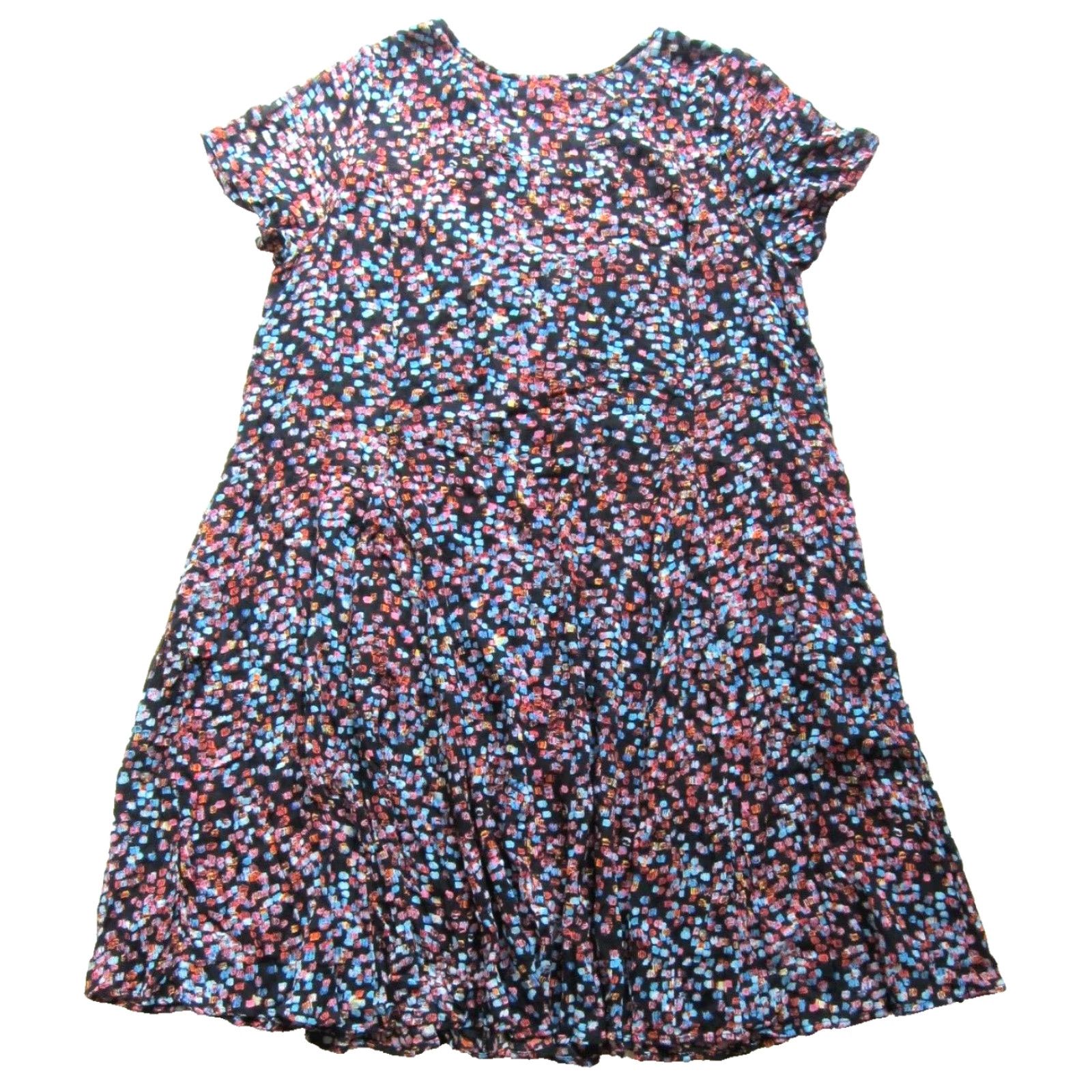 Vintage Woman Within Dress Midi Maxi Polka Dot V-Neck Pockets 18 Pink Rayon Blue Yellow Shirt Dress 18 Womens Size XXL / US 16-18 / IT 52-54 - 2 Thumbnail