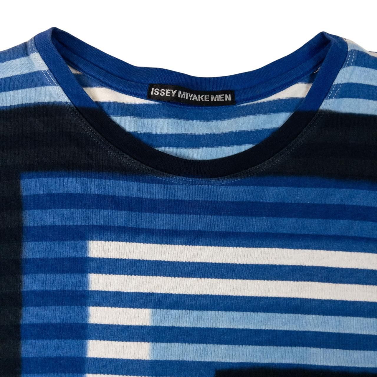 Issey Miyake Vintage Issey Miyake MEN Blur Stripe T Shirt Size M Size US M / EU 48-50 / 2 - 3 Thumbnail