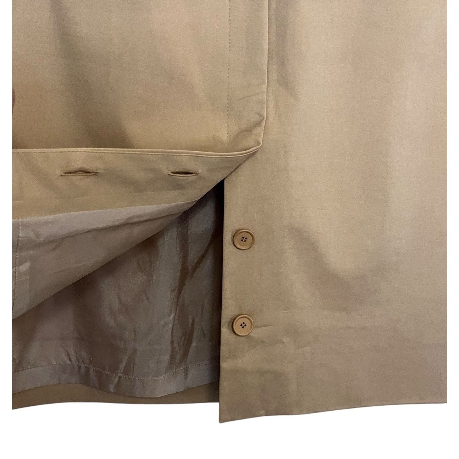 Akris × Designer Akris | Punto Tan Pencil Skirt Zipper Pockets 10 above Knee Size 32" / US 10 / IT 46 - 3 Thumbnail