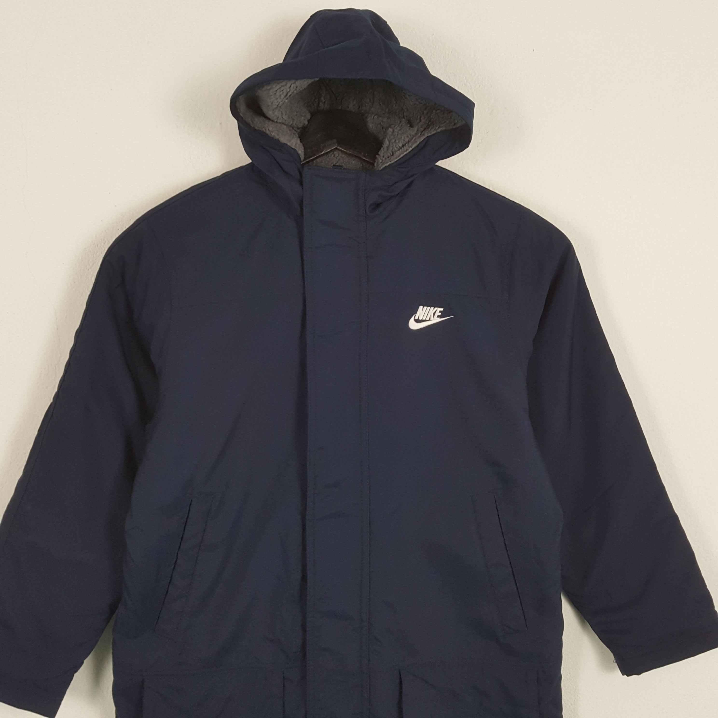 Nike × Vintage NIKE Spellout Design Long Jacket Size US S / EU 44-46 / 1 - 4 Thumbnail