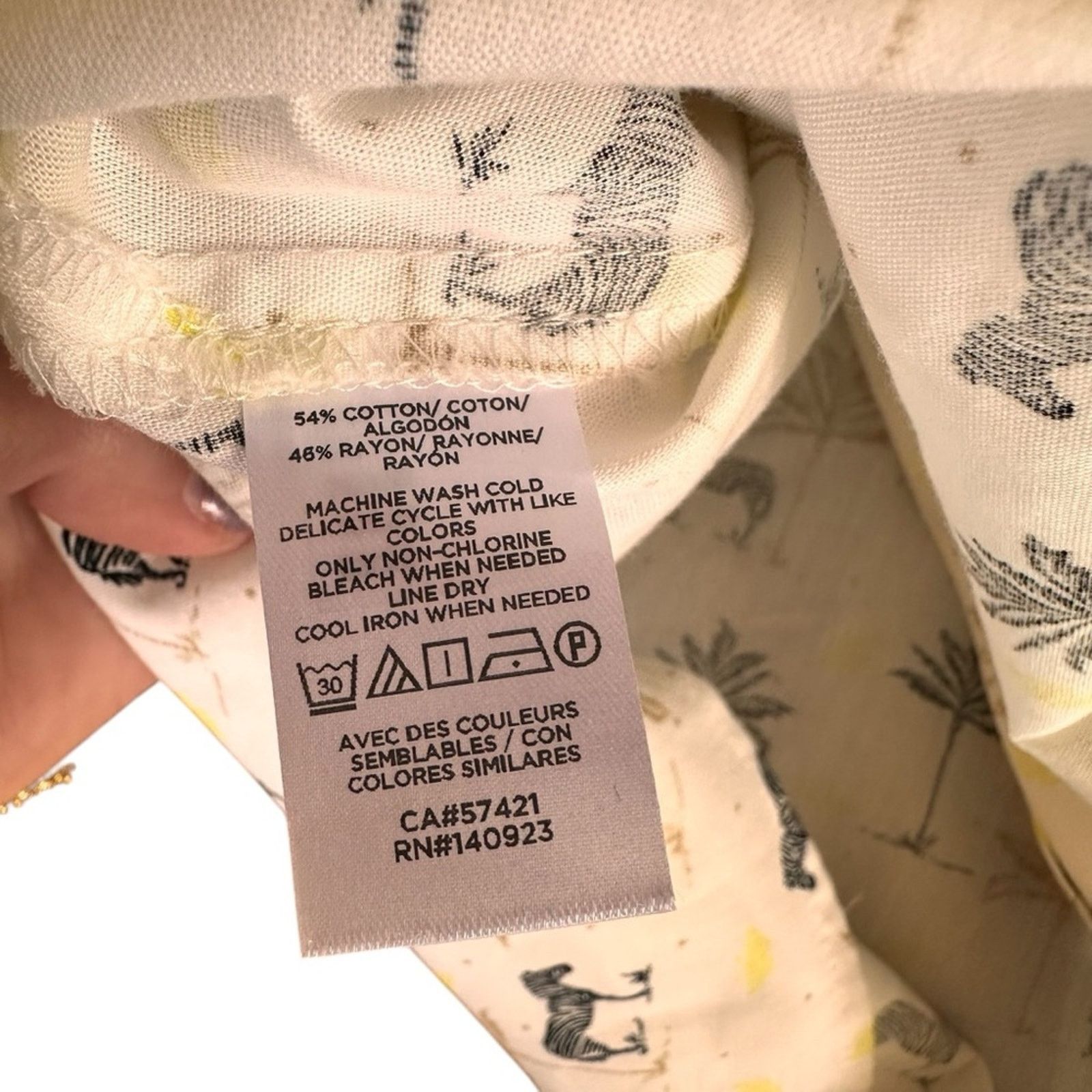 Loft Loft Zebra Print Button Down – White/Black – Size S – EUC Size S / US 4 / IT 40 - 6 Thumbnail