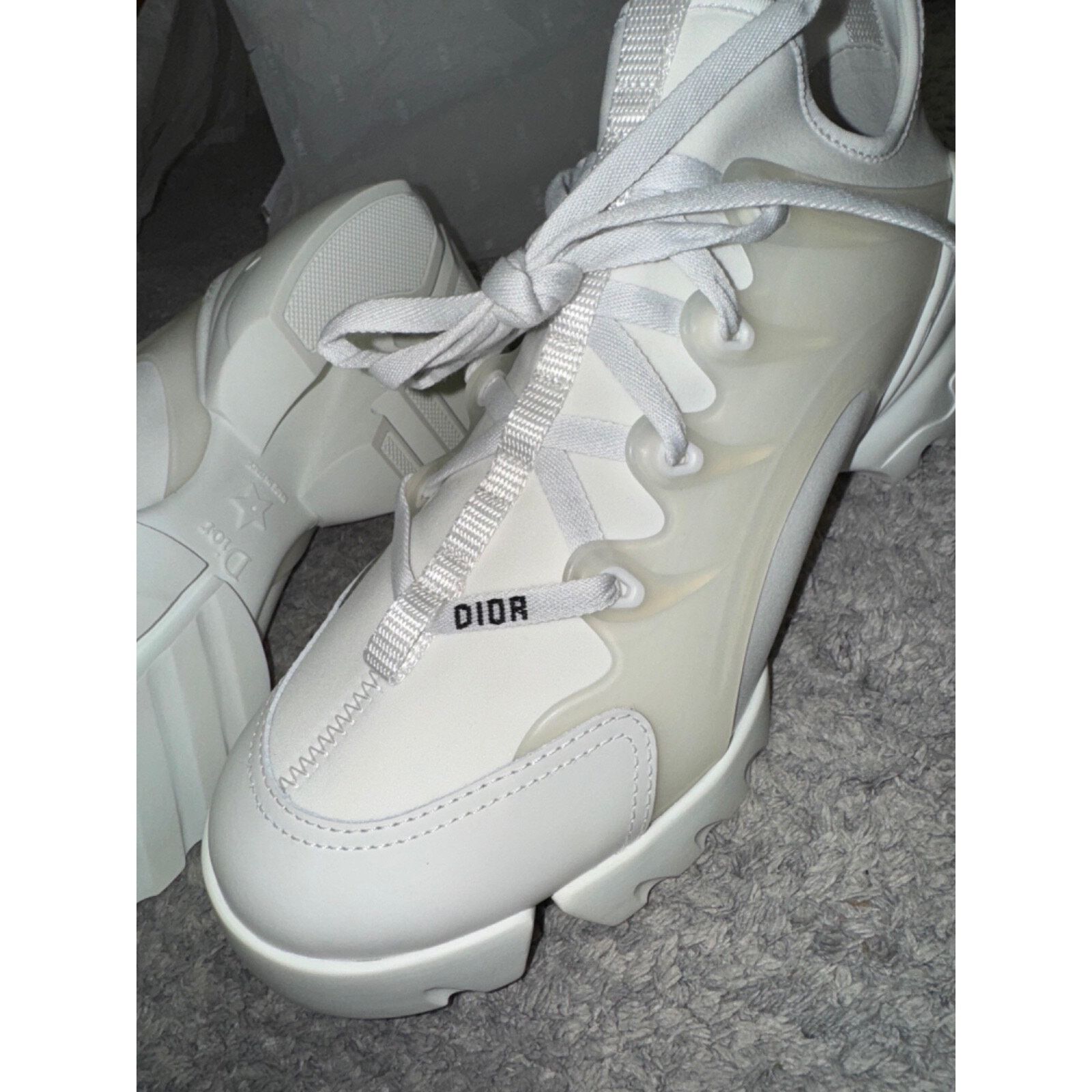 Dior Dior D-Connect Neoprene Logo Tie Flat Platform Sneaker 39 Size US 9 / IT 39 - 7 Thumbnail