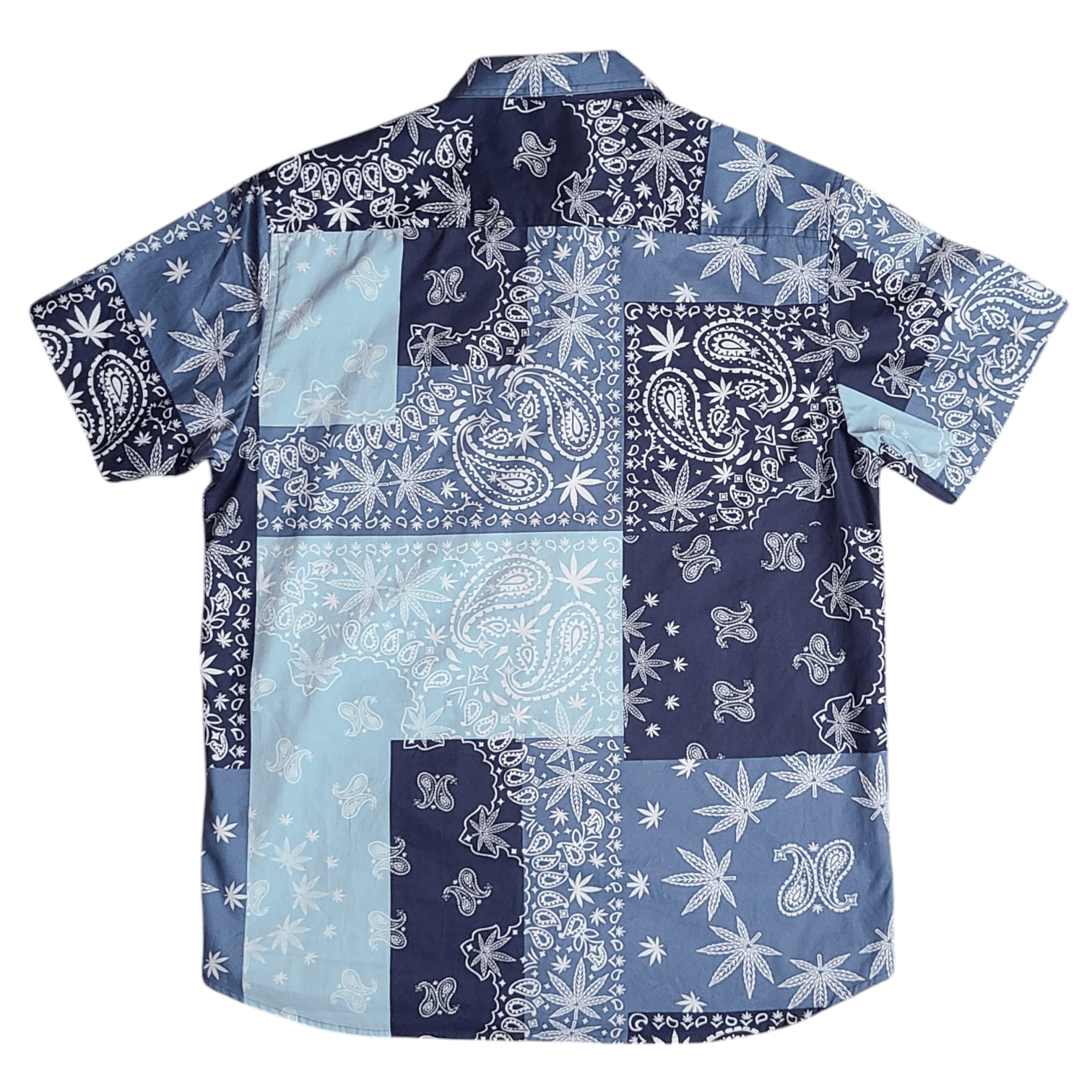 Japanese Brand Paisley Bandana Weed Leaf Stoner Button Up Shirt - Size: XL Size US XL / EU 56 / 4 - 4 Thumbnail