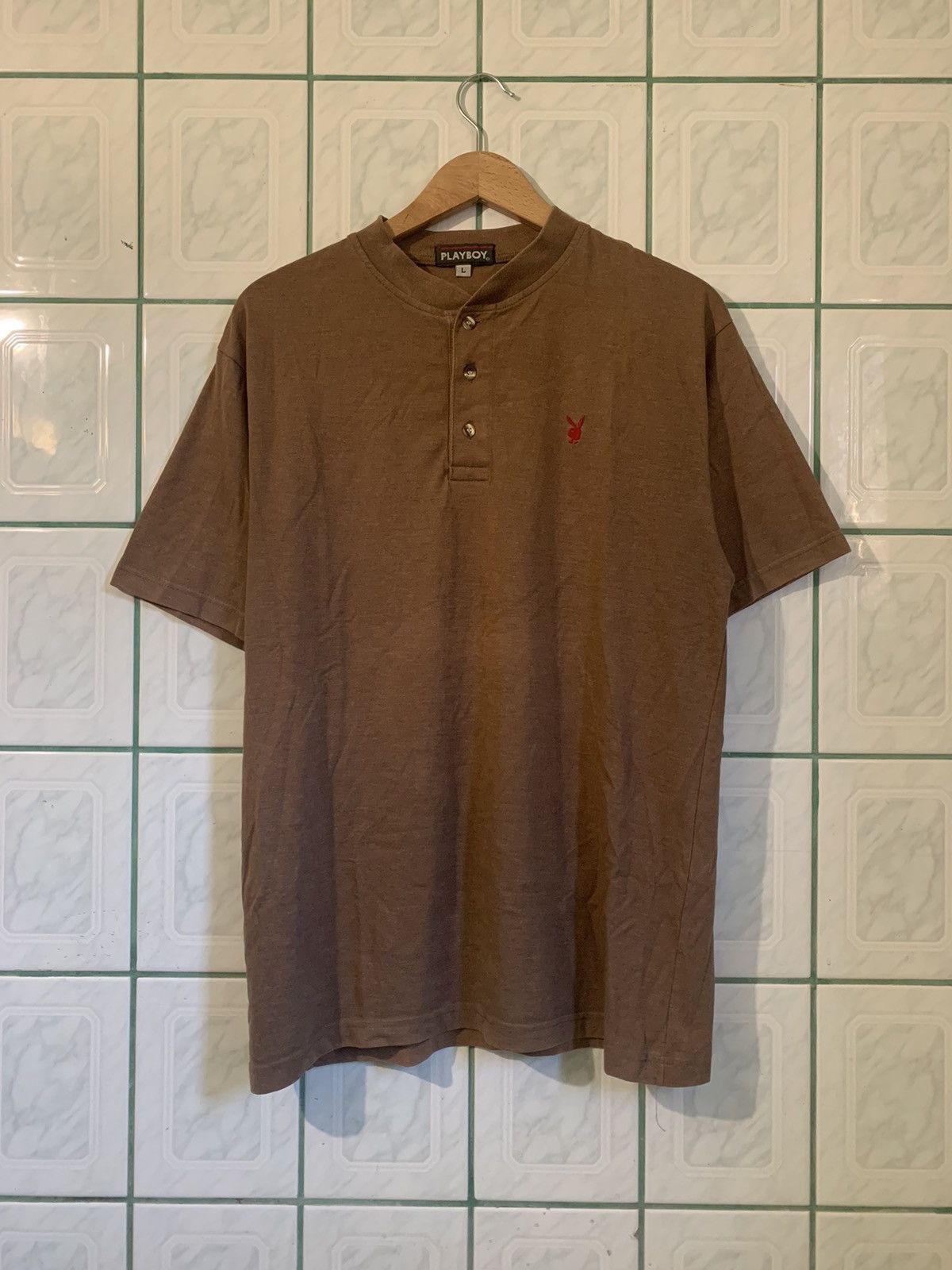 Japanese Brand × Vintage Vintage Playboy Tee Brown Size US L / EU 52-54 / 3 - 1 Thumbnail