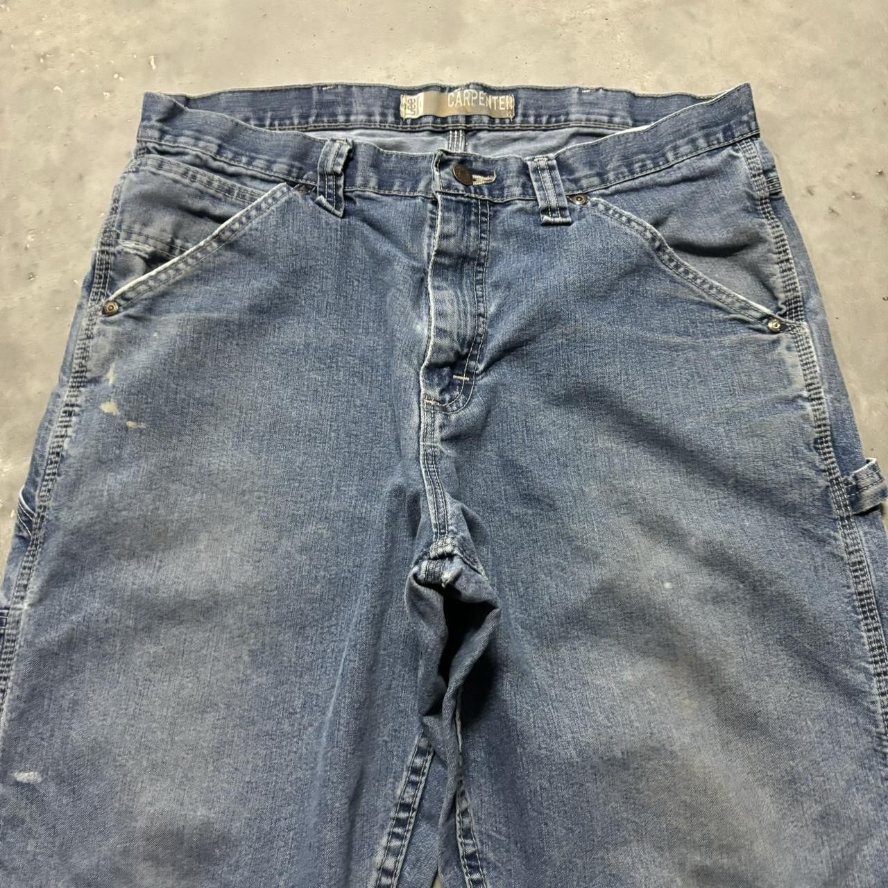 Japanese Brand × Vintage Crazy Vintage Y2K/2000s Grunge Medium Wash Skater Carpenter Denim Jeans! Size US 34 / EU 50 - 5 Thumbnail