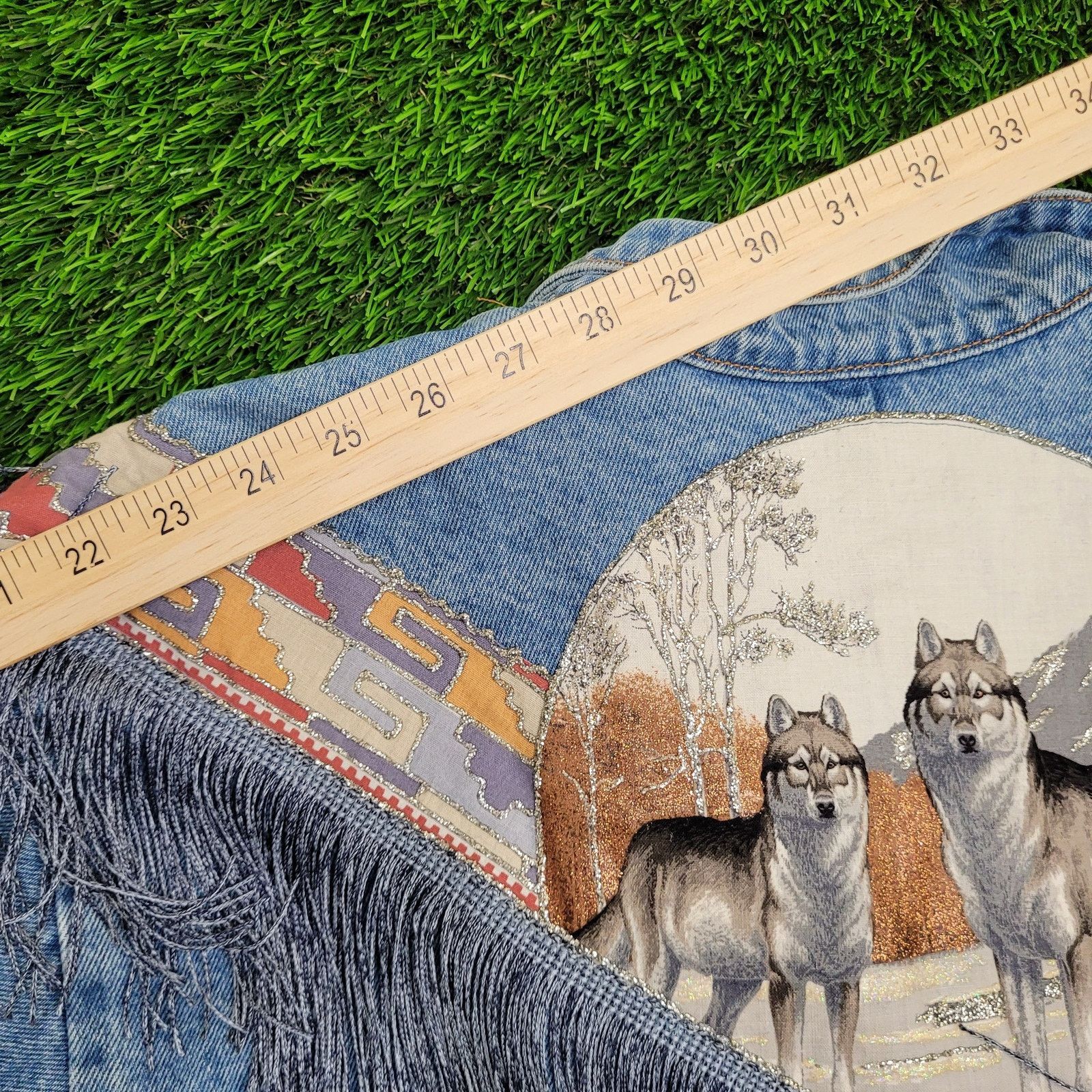Vintage Vintage Native-American Denim Jacket Womens L/XL 23x29 Baggy Size XL / US 12-14 / IT 48-50 - 5 Thumbnail