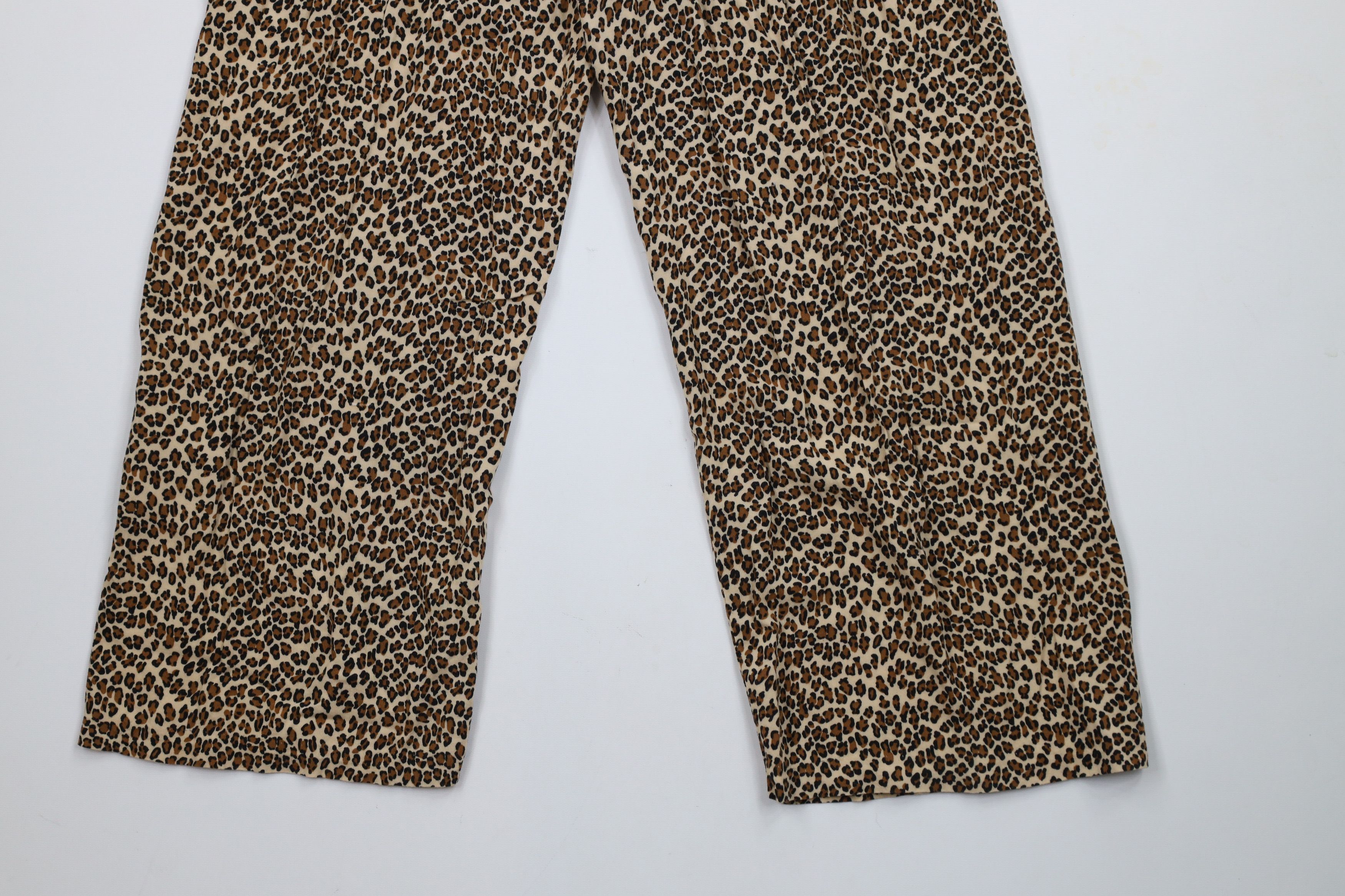 Vintage Vintage 90s Streetwear Print Rayon Wide Leg Lounge Pants USA Size 28" / US 6 / IT 42 - 4 Thumbnail