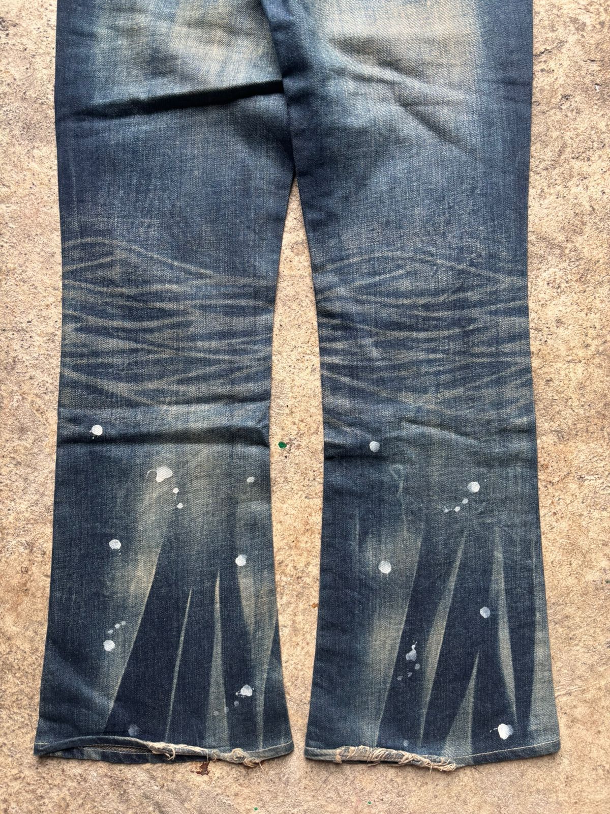 Japanese Brand 2000s Varosh Japan Swarovski Studded Flared Jeans Size US 30 / EU 46 - 6 Thumbnail