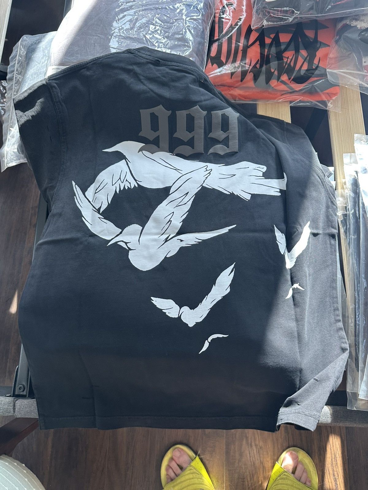 Revenge Dove Distressed Treated Tee Black Size US M / EU 48-50 / 2 - 2 Thumbnail