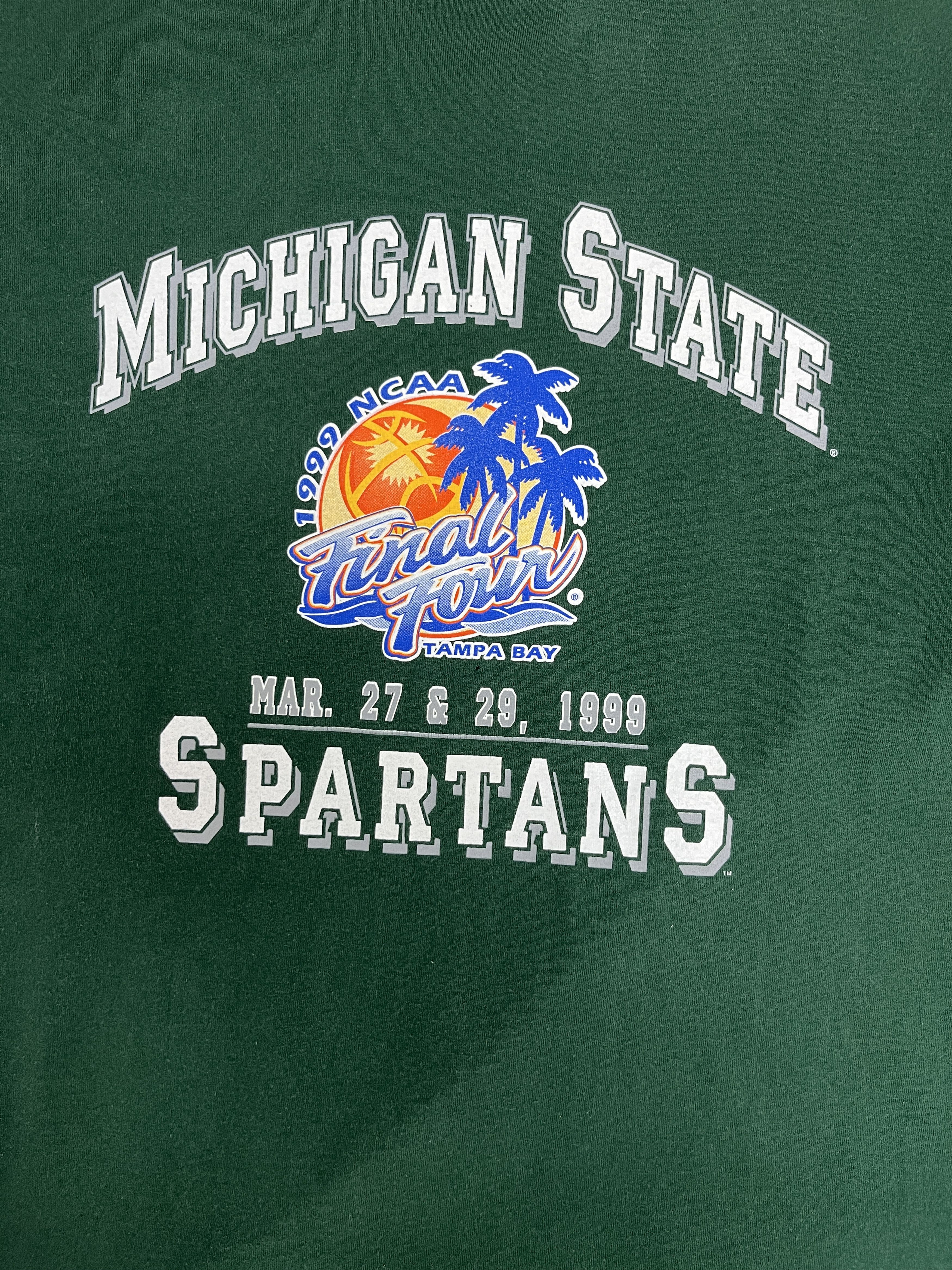 Vintage Michigan State Spartans Final Four 1999 Vintage Green Tee Size US XXL / EU 58 / 5 - 2 Thumbnail