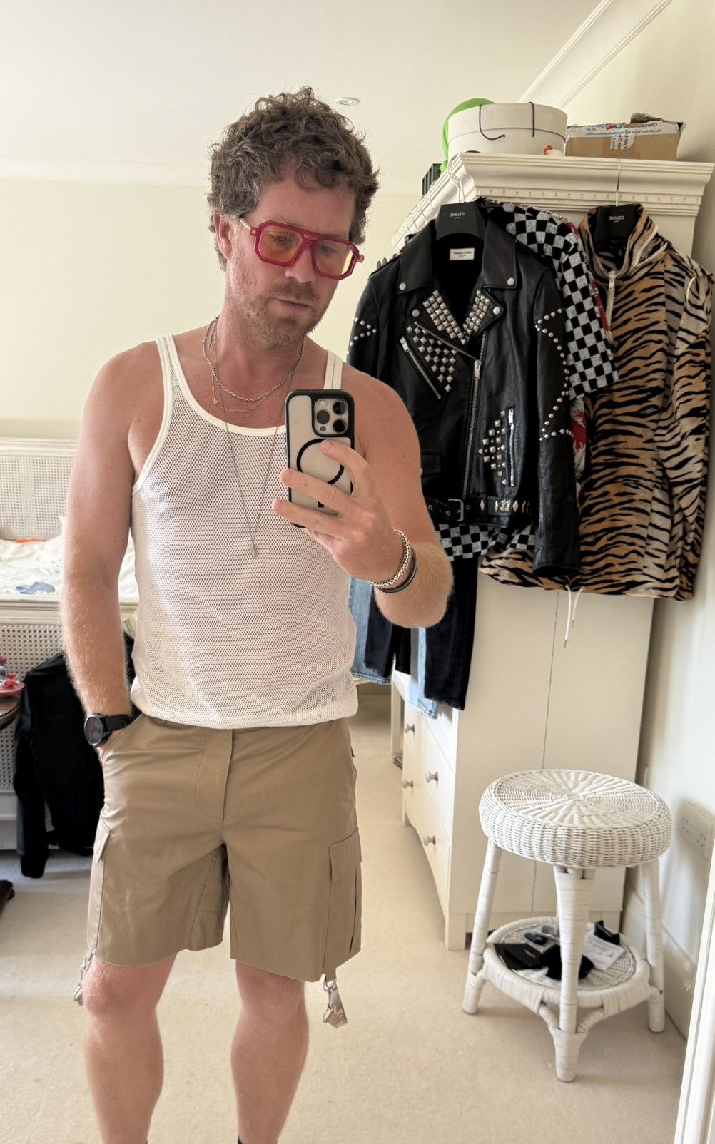 Celine × Hedi Slimane Celine khaki cargo shorts with Celine logo strap 48 Hedi Size US 32 / EU 48 - 7 Thumbnail
