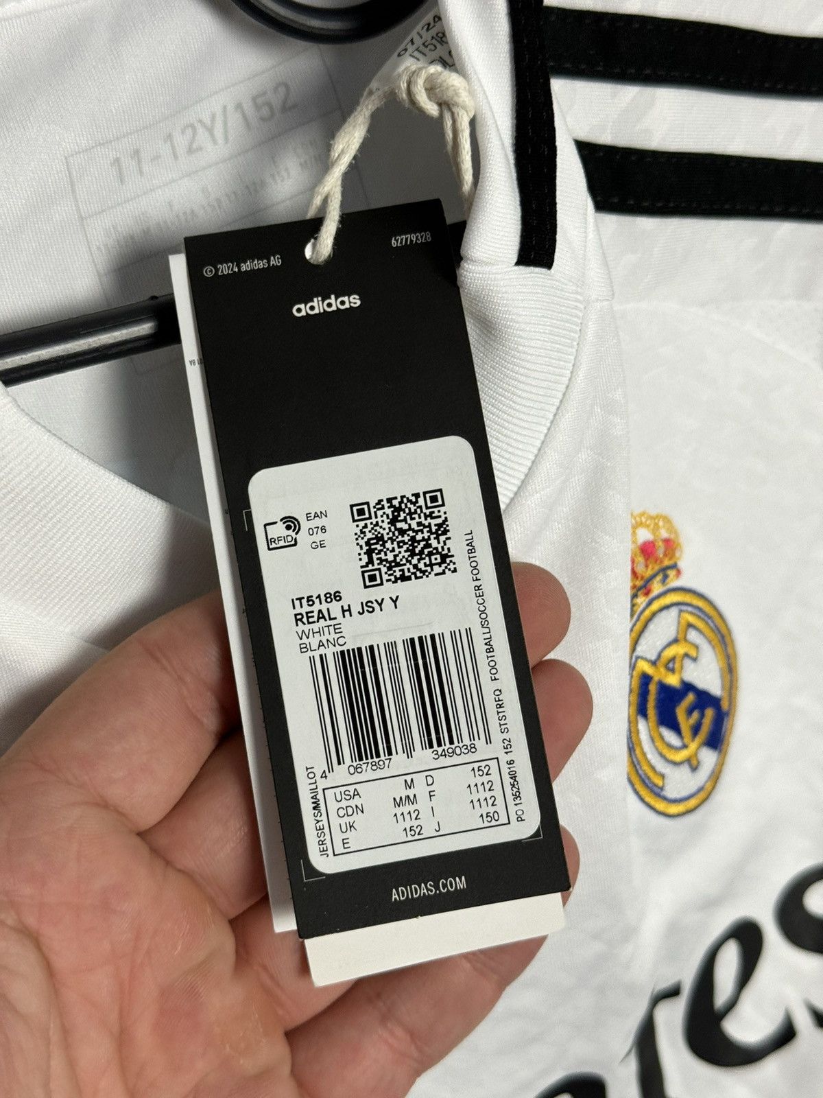 Adidas KIDS Real Madrid 24/25 Home Mbappe Football Jersey T-Shirt Size US XS / EU 42 / 0 - 10 Thumbnail