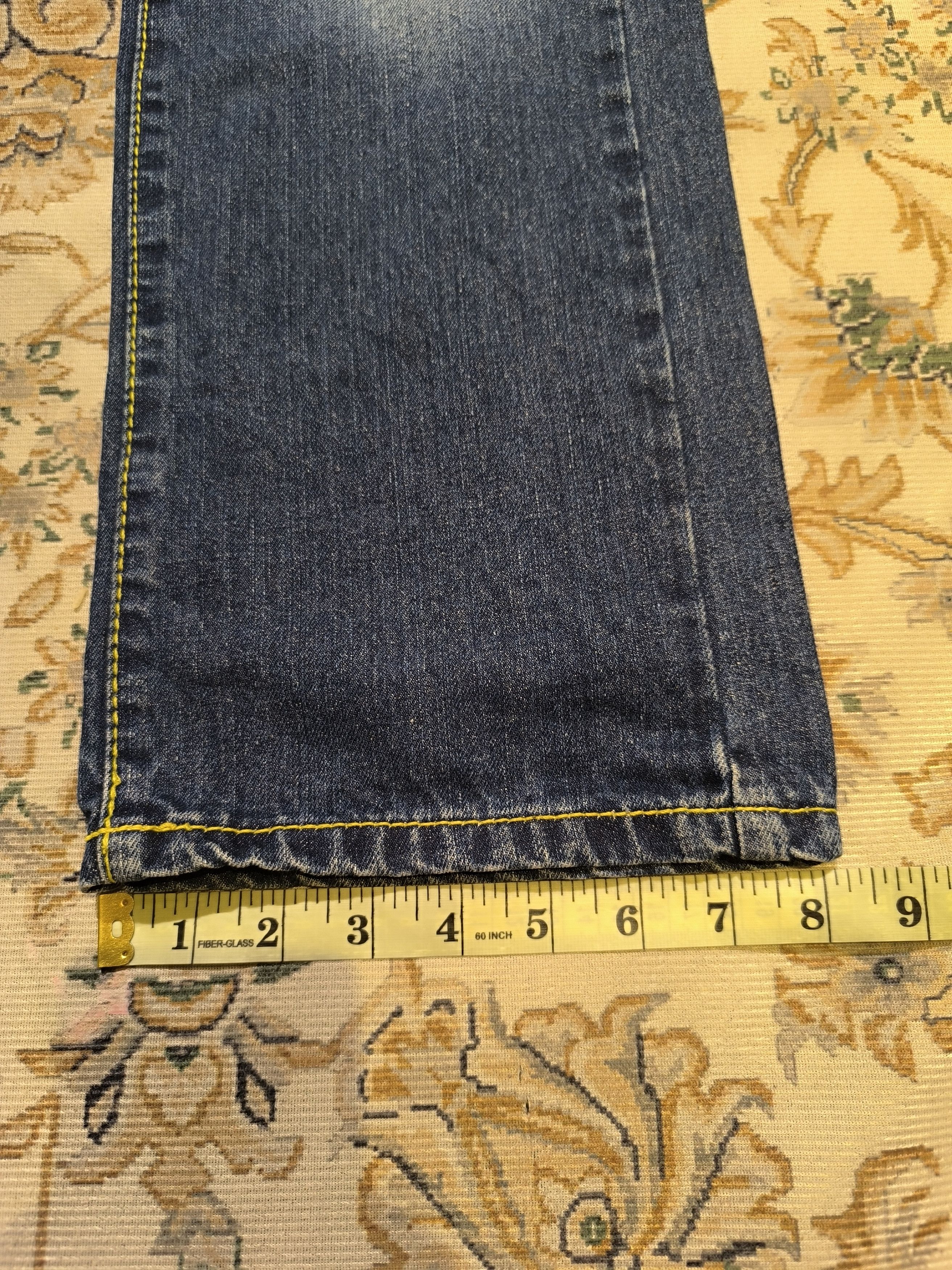 Japanese Brand BLUEMOONBLUE BIG SPELL OUT JEANS Size US 33 - 16 Thumbnail