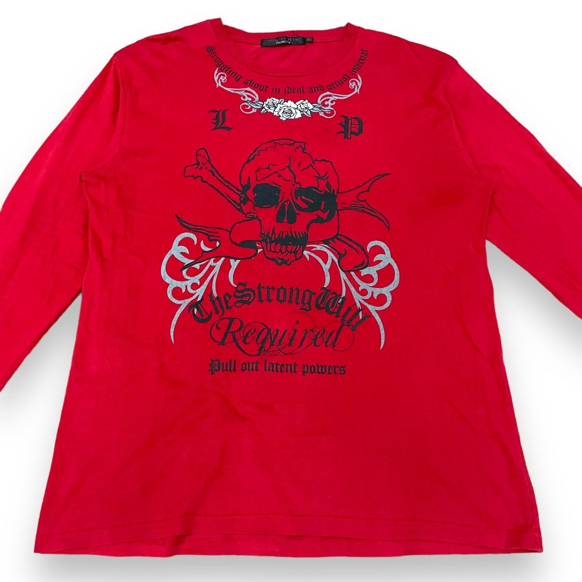 If Six Was Nine 🇯🇵 THRUXTON PREMIUM SKULL LONG SLEEVE PUNK TSHIRT Size US L / EU 52-54 / 3 - 3 Thumbnail