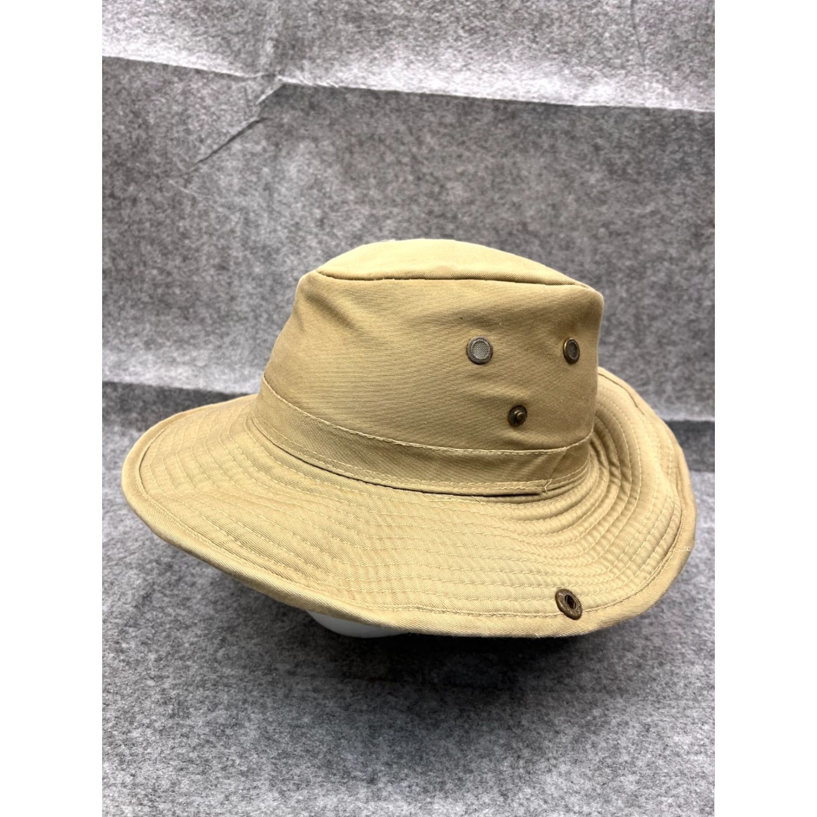 Vintage Sun Bucket Hat Unbranded Adult Small Beige 100% Cotton Neck Flap Beach Camping Outdoor Unisex Size ONE SIZE - 4 Thumbnail