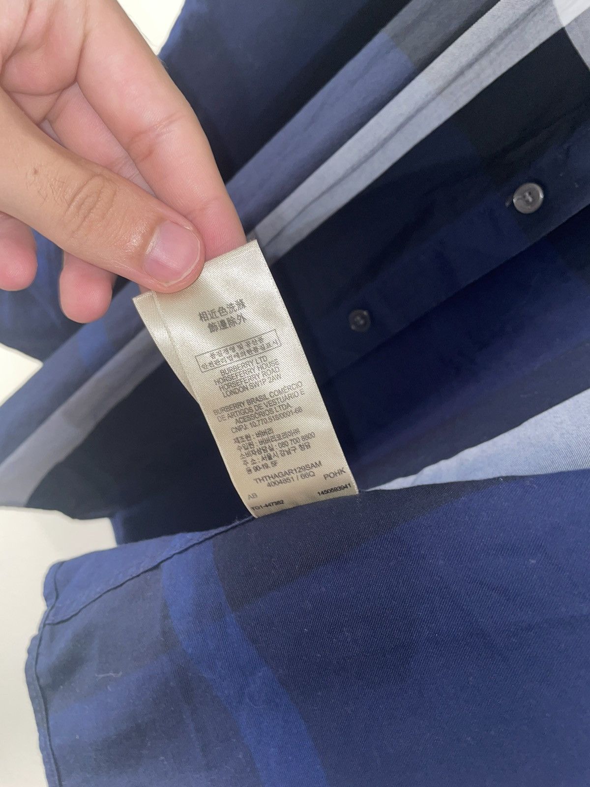 Burberry Burberry shirt in navy blue Size US XL / EU 56 / 4 - 3 Thumbnail