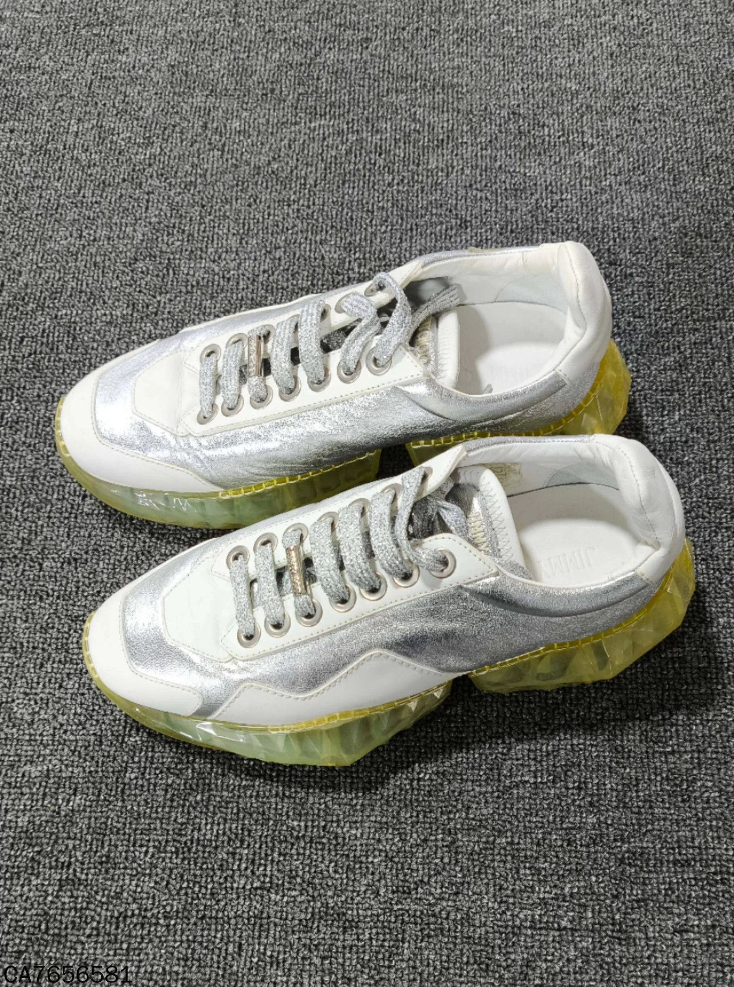 Jimmy Choo Jimmy Choo silver platform sneakers women's 37 Size US 6 / IT 36 - 1 Thumbnail