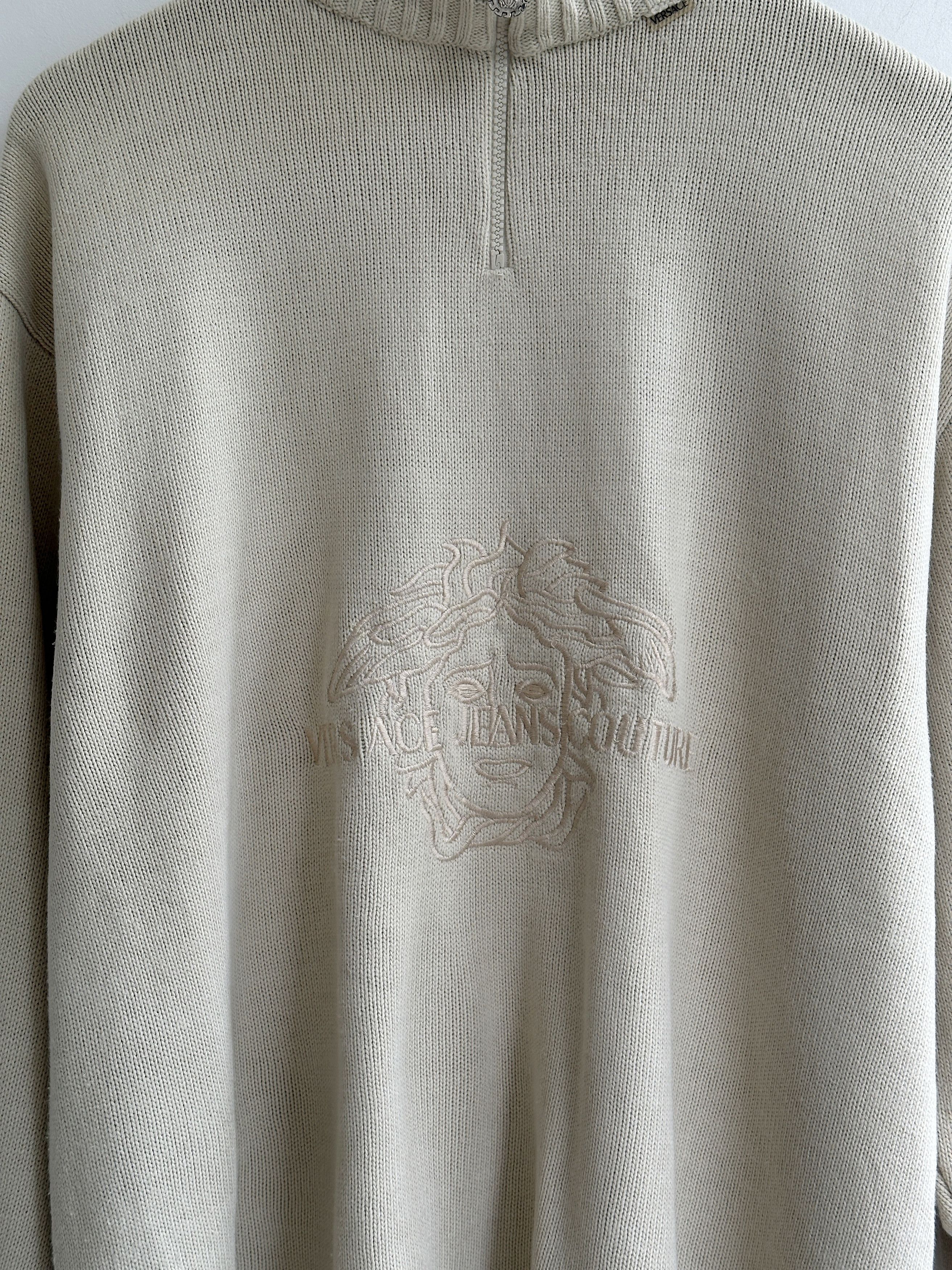 Versace Jeans Couture Vintage Versace Jeans Couture Half Zip Sweater Jumper Size US M / EU 48-50 / 2 - 3 Thumbnail