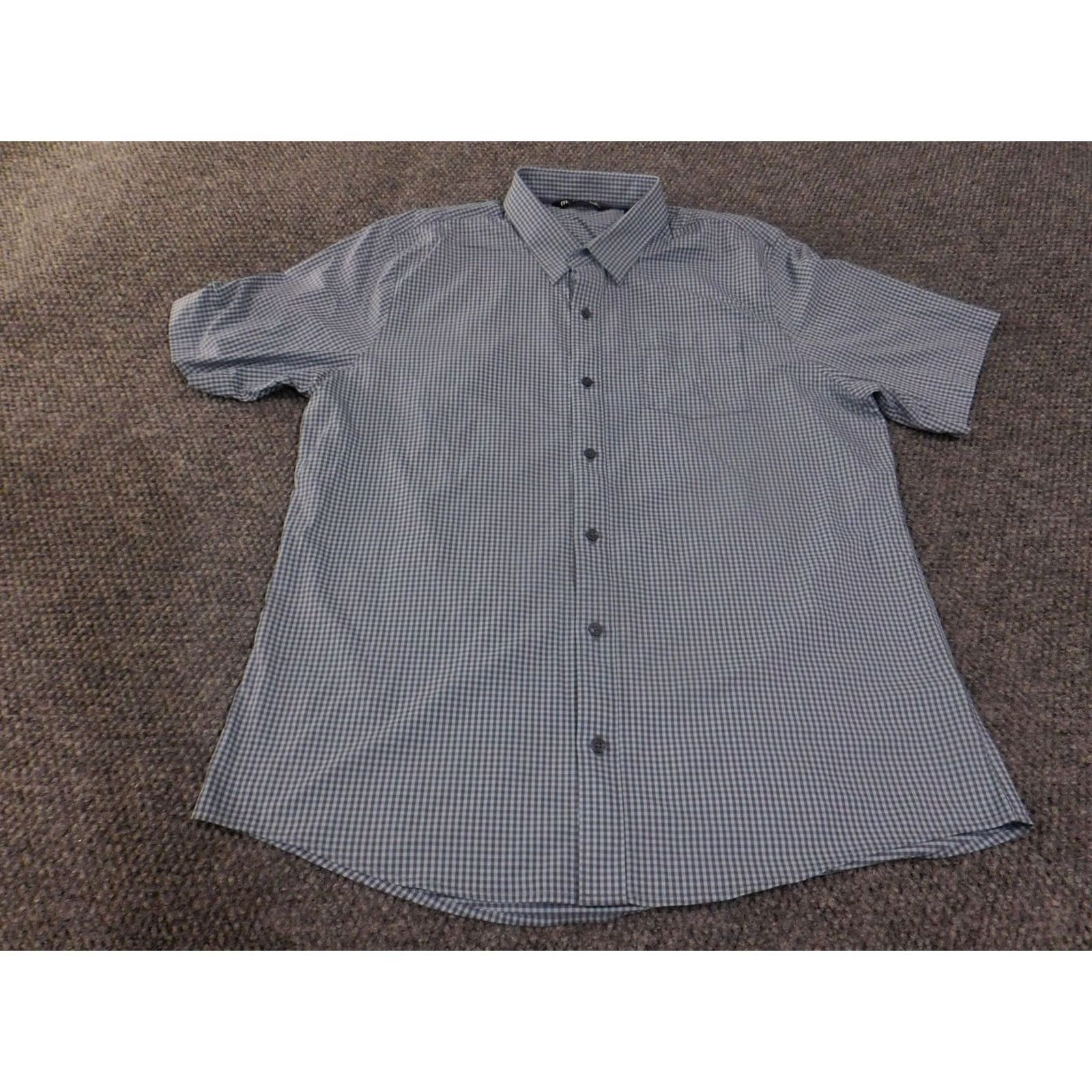 TravisMathew Travis Mathew Shirt Mens XL Blue White Checkered Button Up Short Sleeve Size US XL / EU 56 / 4 - 2 Thumbnail