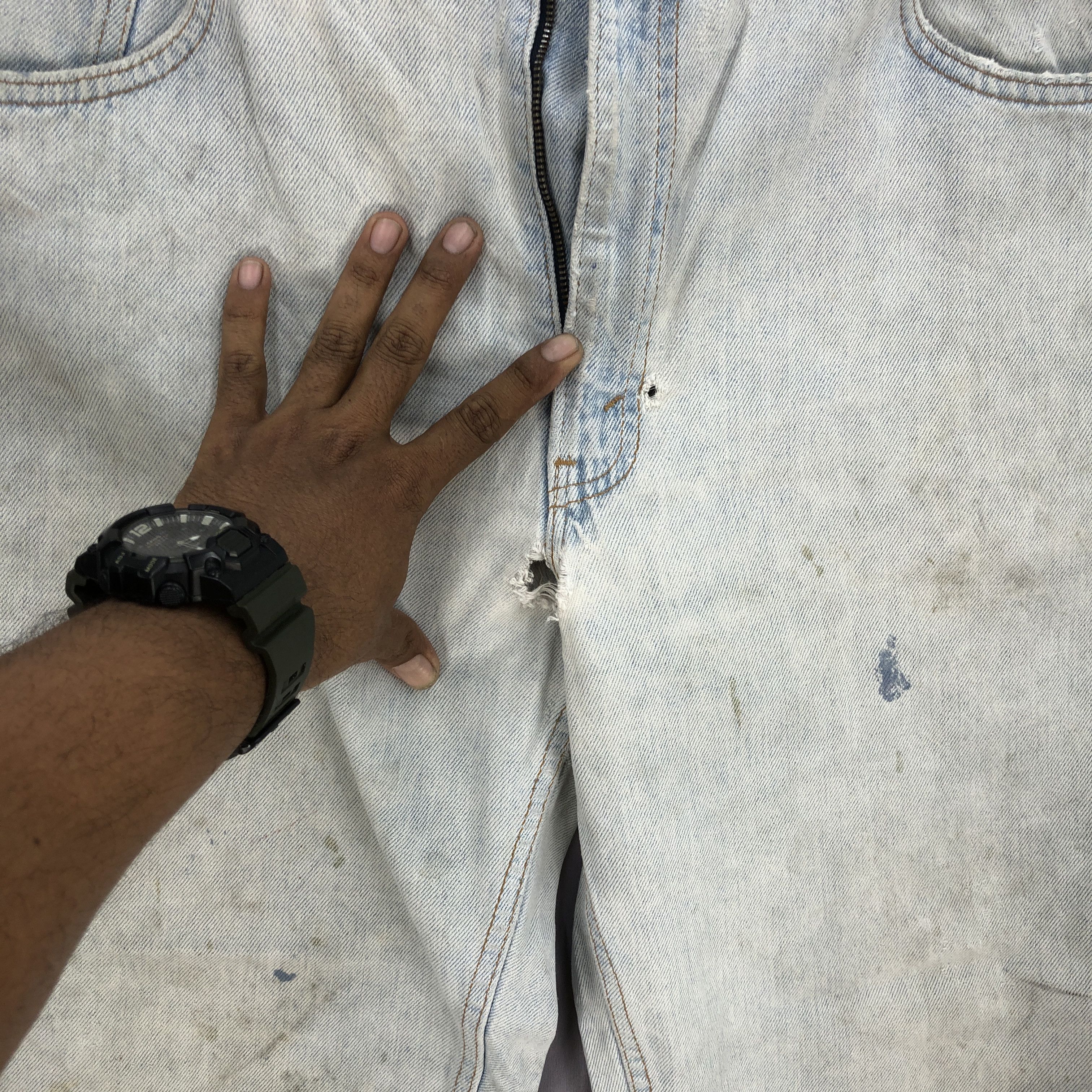 Levi's Vintage Levis Sun Faded Blue Jeans Levi's Mechanic Denim Size US 34 / EU 50 - 12 Thumbnail