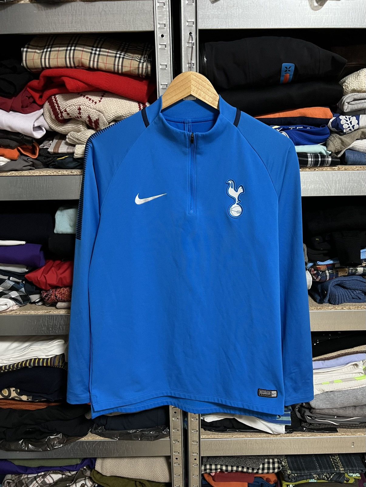 Nike × Vintage Nike Tottenham Hotspur 1/4 Zip Training Long Sleeve Size M Size US M / EU 48-50 / 2 - 1 Thumbnail