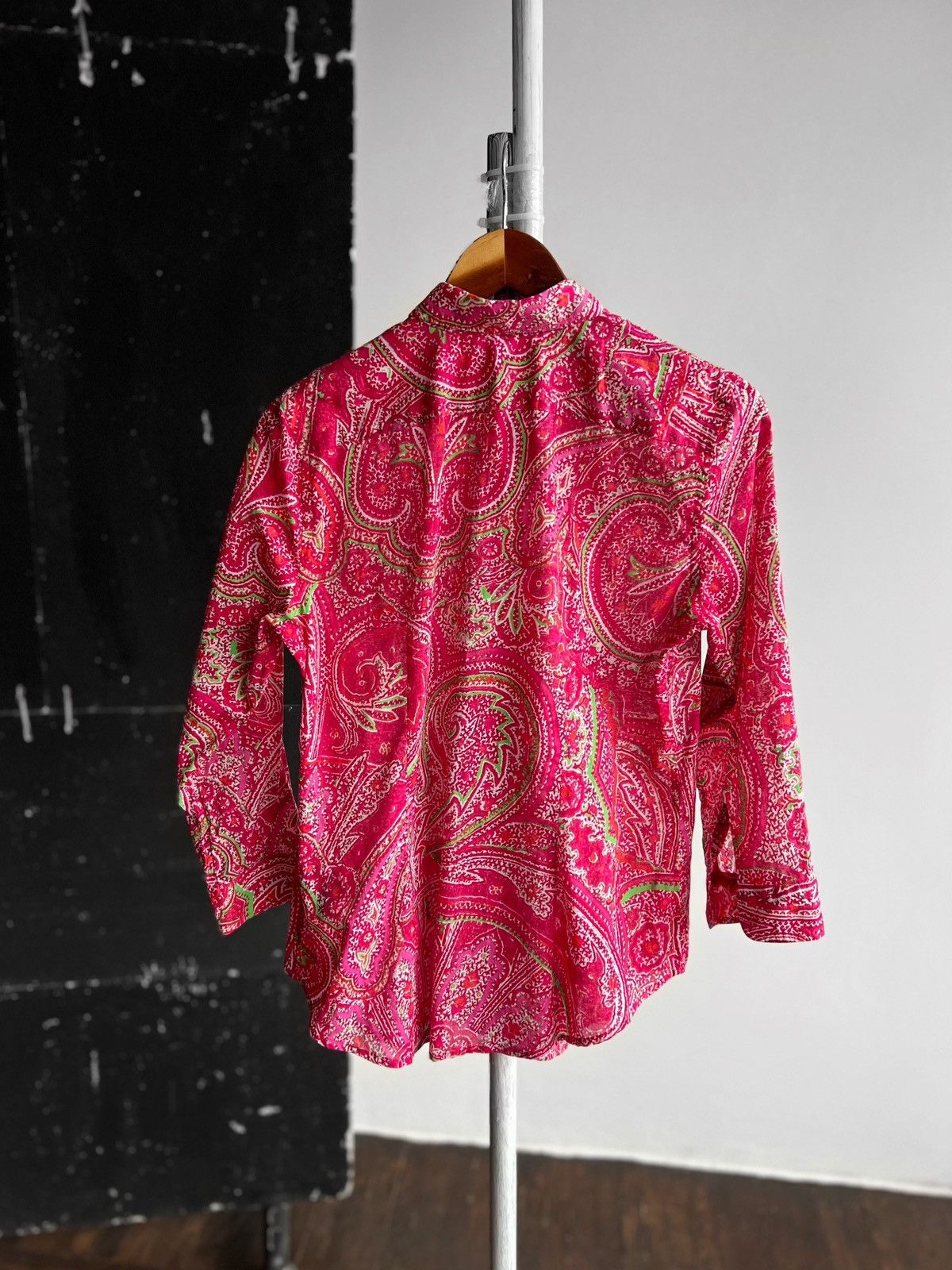 Lauren Ralph Lauren × Polo Ralph Lauren Ralph Lauren Womens Pink Paisley Formal Button Blouse Shirt Size M / US 6-8 / IT 42-44 - 4 Thumbnail