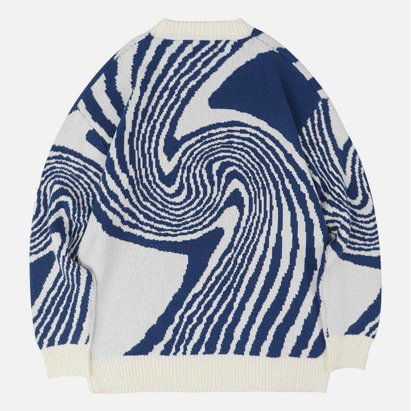 Japanese Brand × Vintage Maze Jacquard Pattern Sweater Size US XL / EU 56 / 4 - 1 Thumbnail