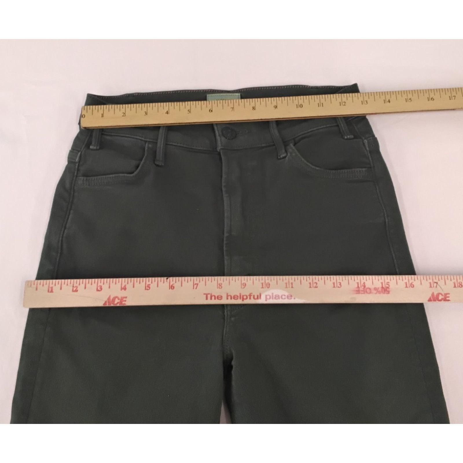 MOTHER Mother The Hustler Ankle Fray Women's 27" Green Distressed Size 27" / US 4 / IT 40 - 11 Thumbnail