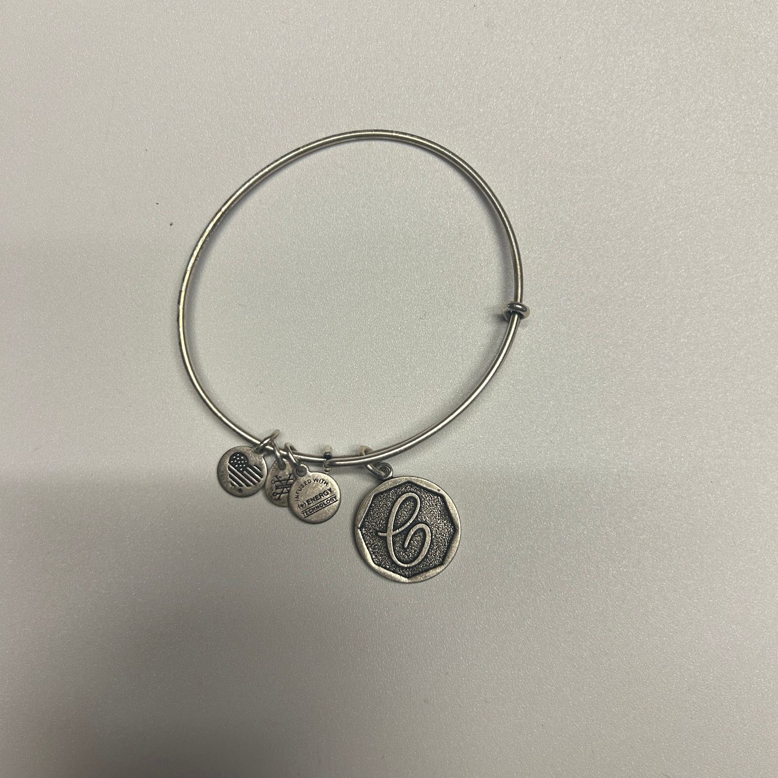 Other Alex and Ani Silver-Tone Bangle Bracelet 2016 Initial C "C" Size ONE SIZE - 4 Thumbnail