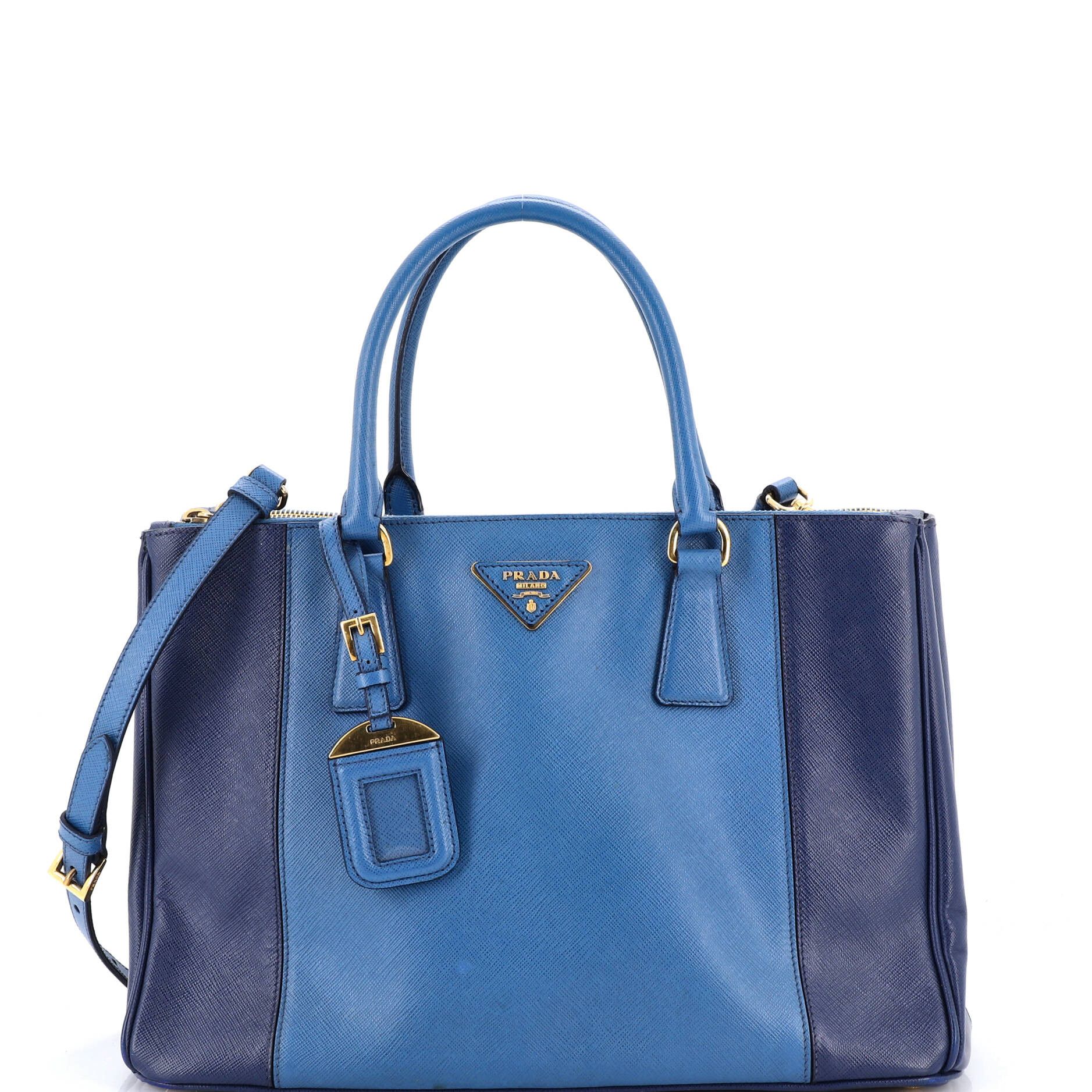 Prada Bicolor Double Zip Lux Tote Size ONE SIZE - 1 Thumbnail