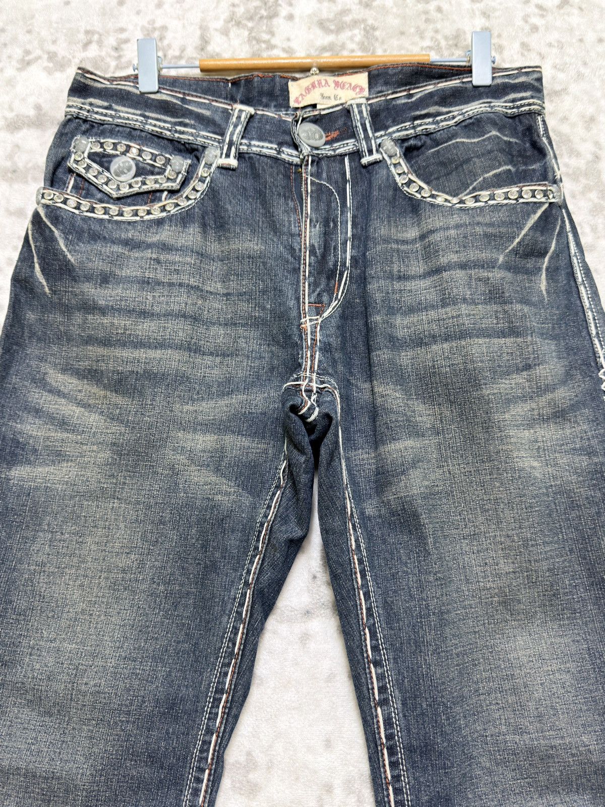 Hysteric Glamour Laguna Beach Fleur De Lis Embellishment Flared White Stitch Size US 32 / EU 48 - 3 Thumbnail