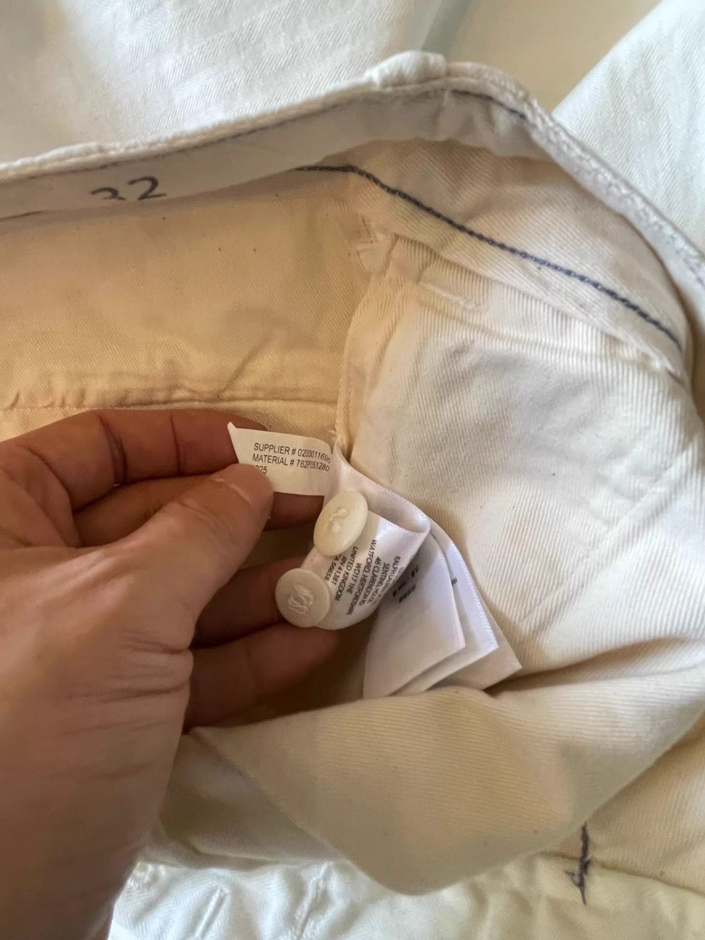 RRL Ralph Lauren RRL 26SS New White Herringbone Chino Pants 32x32 Size US 32 / EU 48 - 7 Thumbnail