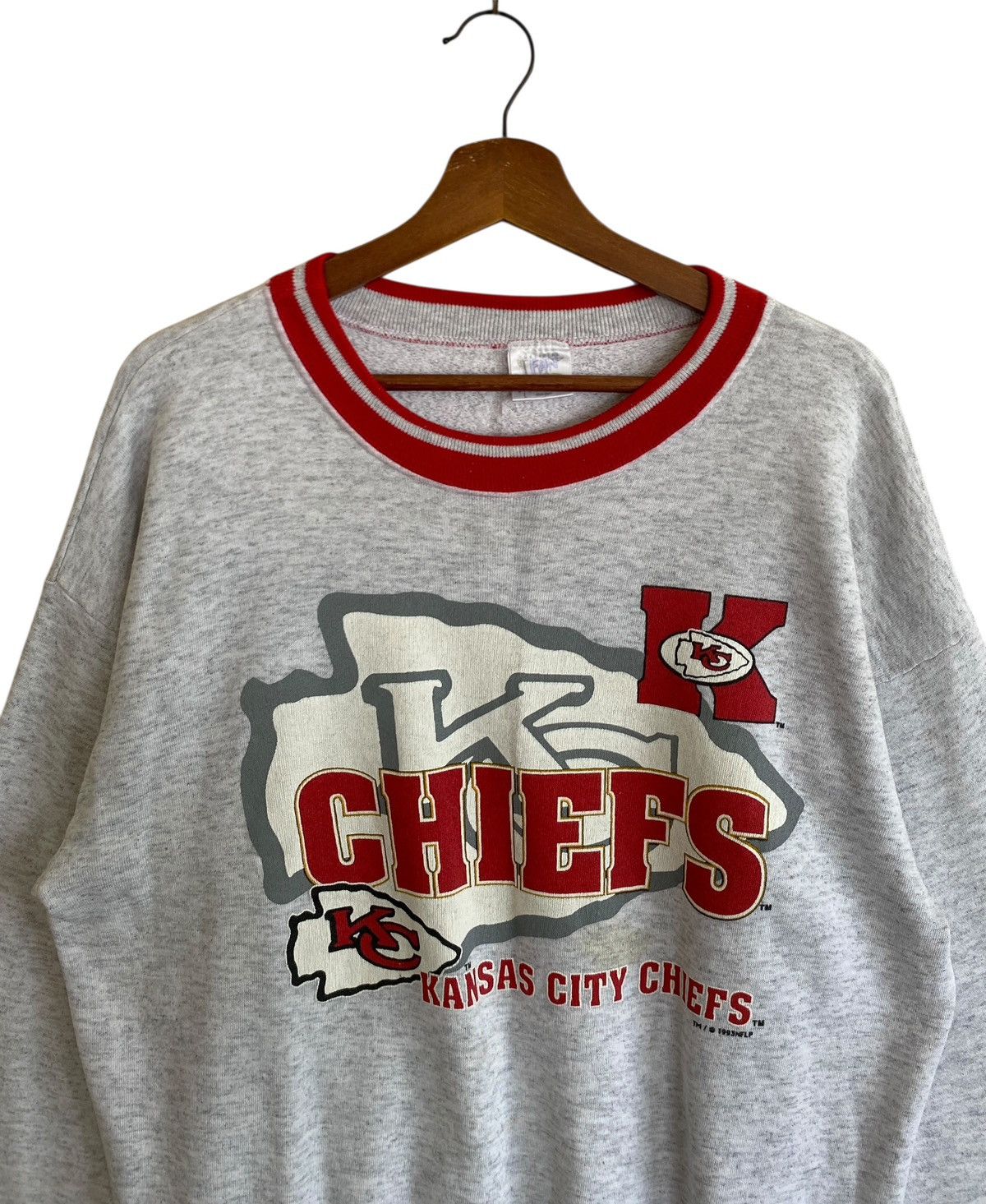 Vintage Vintage Team NFL Chiefs Kansas City Sweatshirt 1990s Size US L / EU 52-54 / 3 - 3 Thumbnail