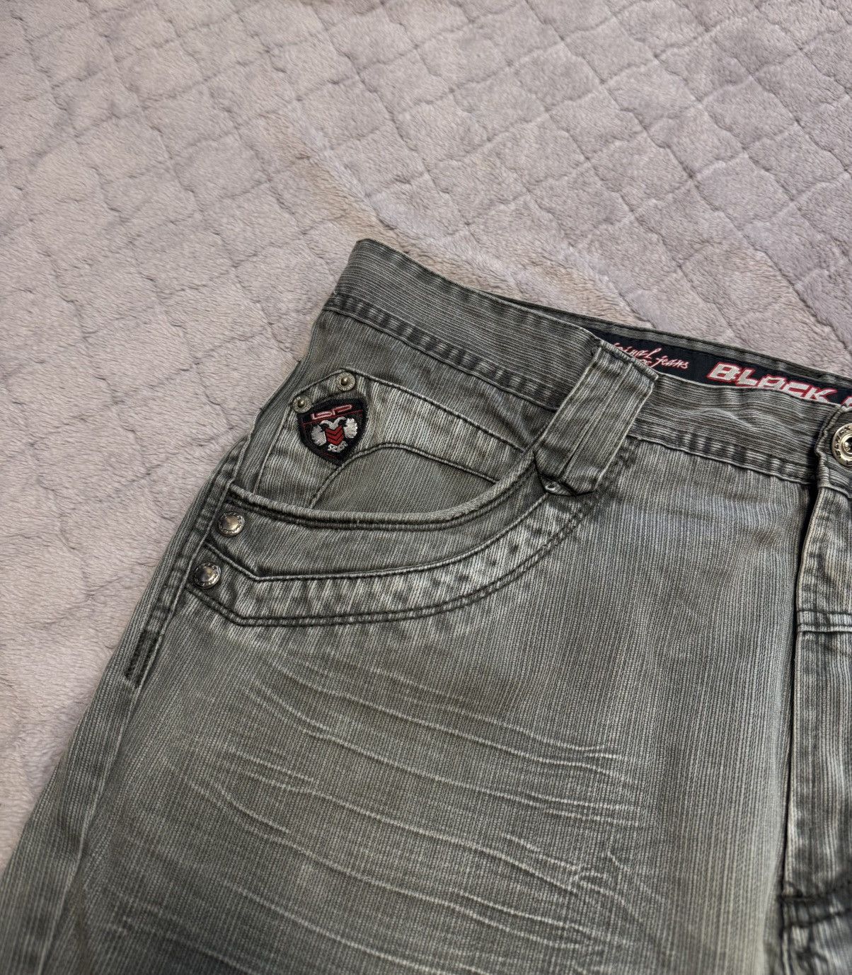 Japanese Brand × Vintage Vintage sk8 rap Black Plumb Denim Pants Size US 38 / EU 54 - 6 Thumbnail