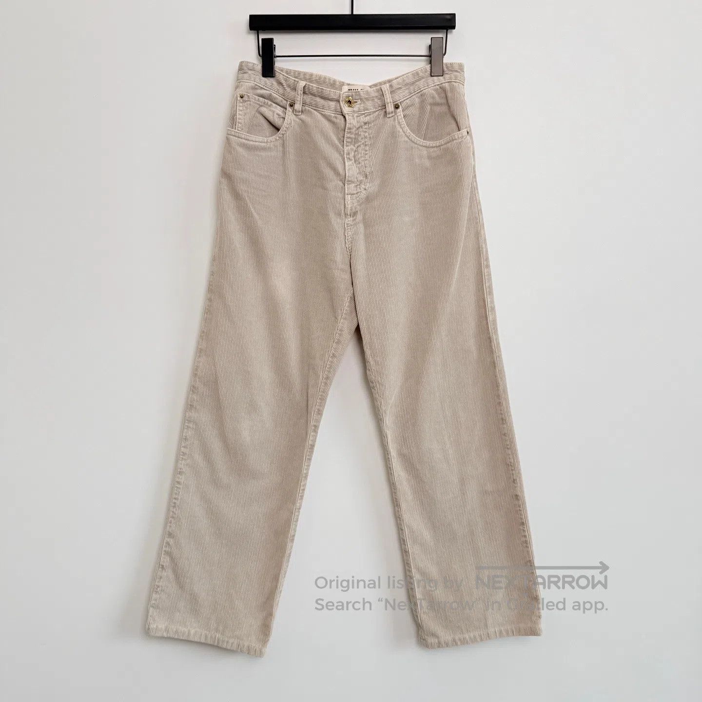 Miu Miu Miu Miu Corduroy Mid-Rise Zipper Front Straight Leg Casual Size US 38 / EU 54 - 1 Thumbnail