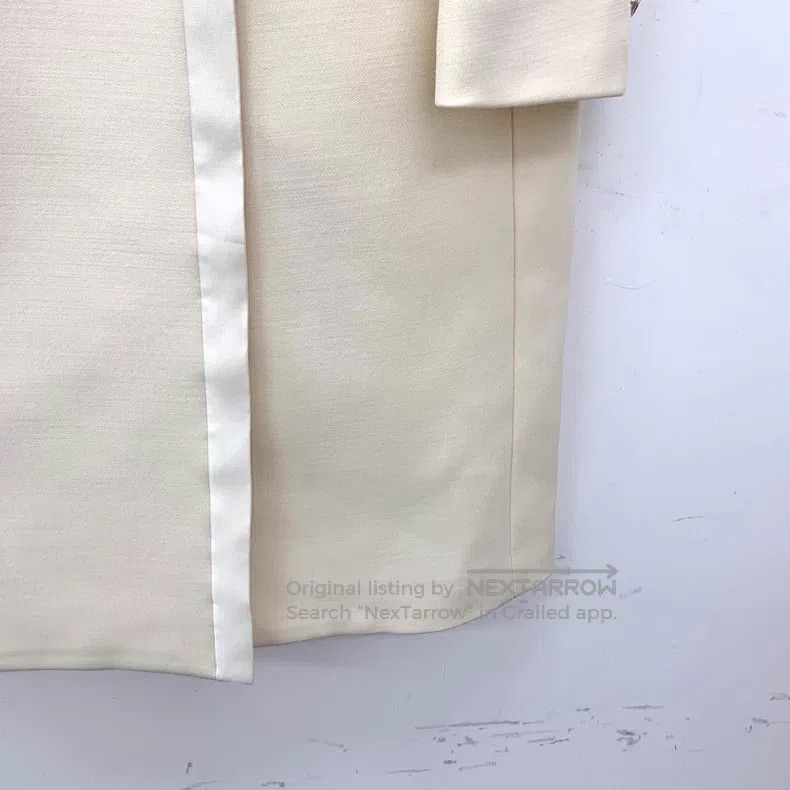 Hermes Hermes Off-white wool lapel long-sleeved coat Size XS / US 0-2 / IT 36-38 - 5 Thumbnail