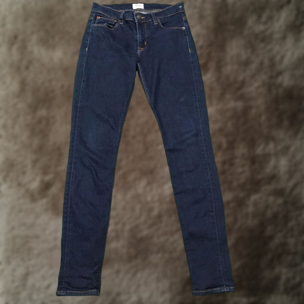 Hudson Vintage Hudson Womens Jeans Skinny 25 Midrise Dark Blue Denim Cotton Spandex 90s Womens Size 42" / US 20 - 1 Thumbnail