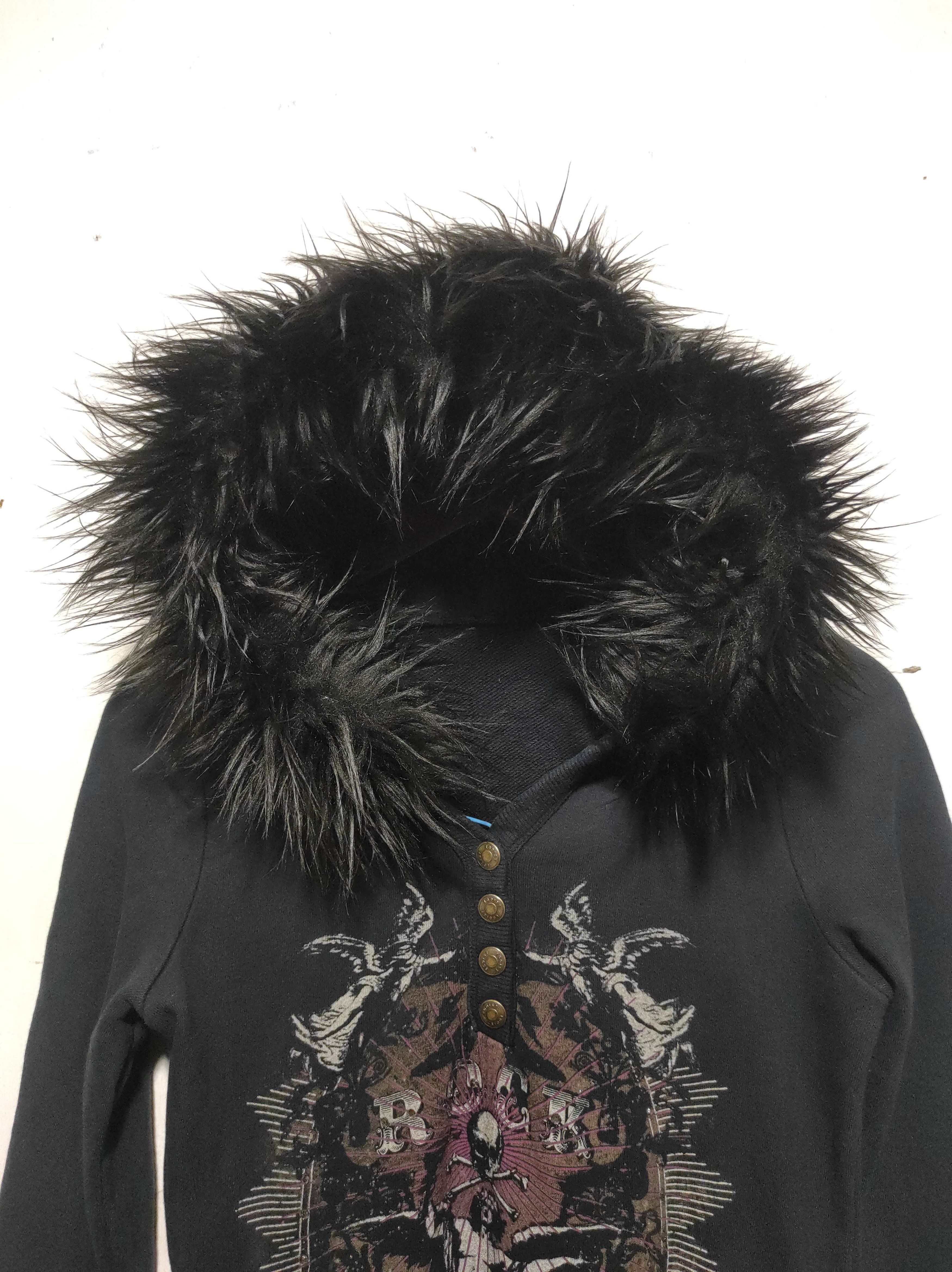 If Six Was Nine Egoist Half Button Fur Hoodie IfSixWasNine LGB style Size S / US 4 / IT 40 - 4 Thumbnail
