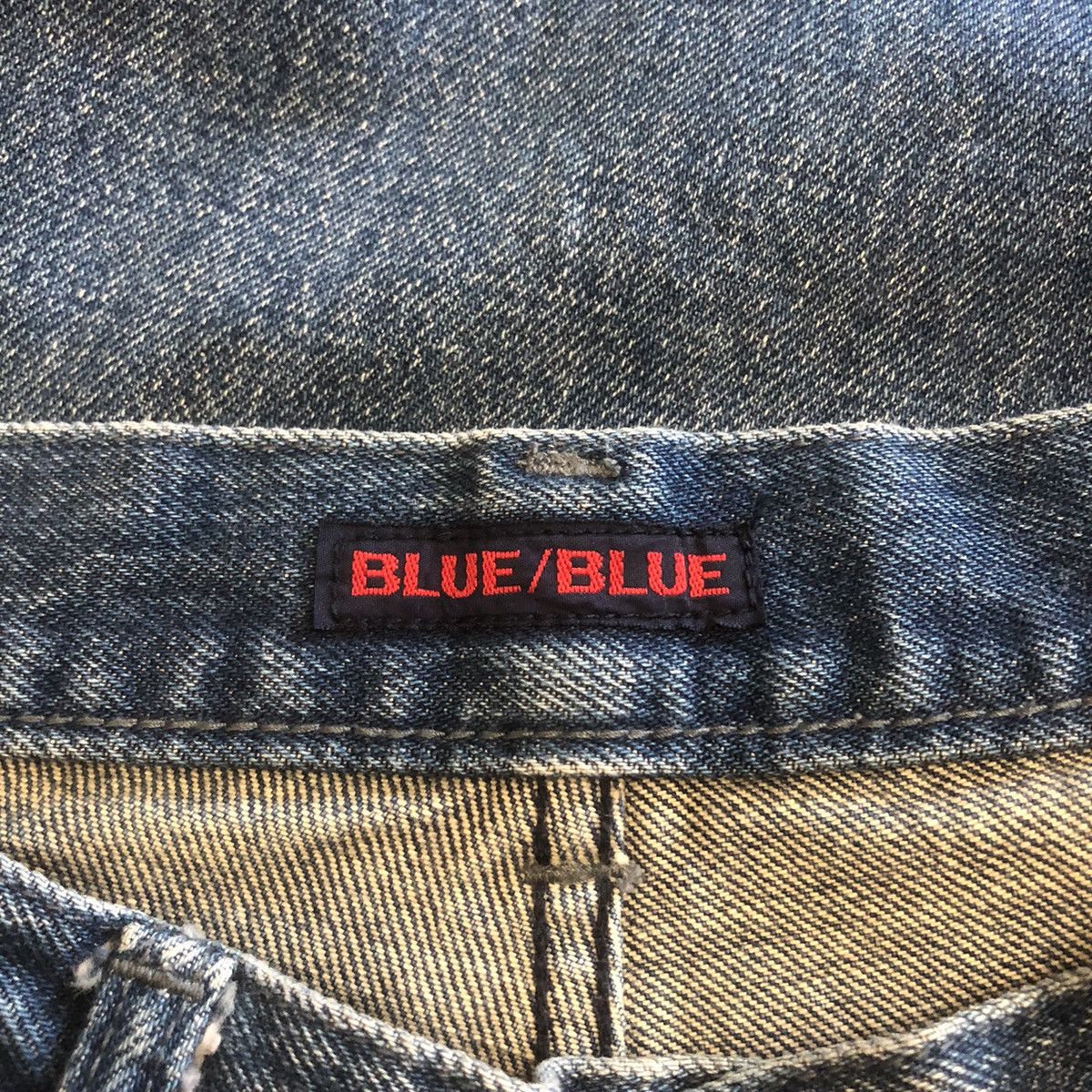 Blue Blue Japan × Japanese Brand × Market Blue Blue Japan Selvedge Wide Leg Baggy Jeans Size 29" - 10 Thumbnail