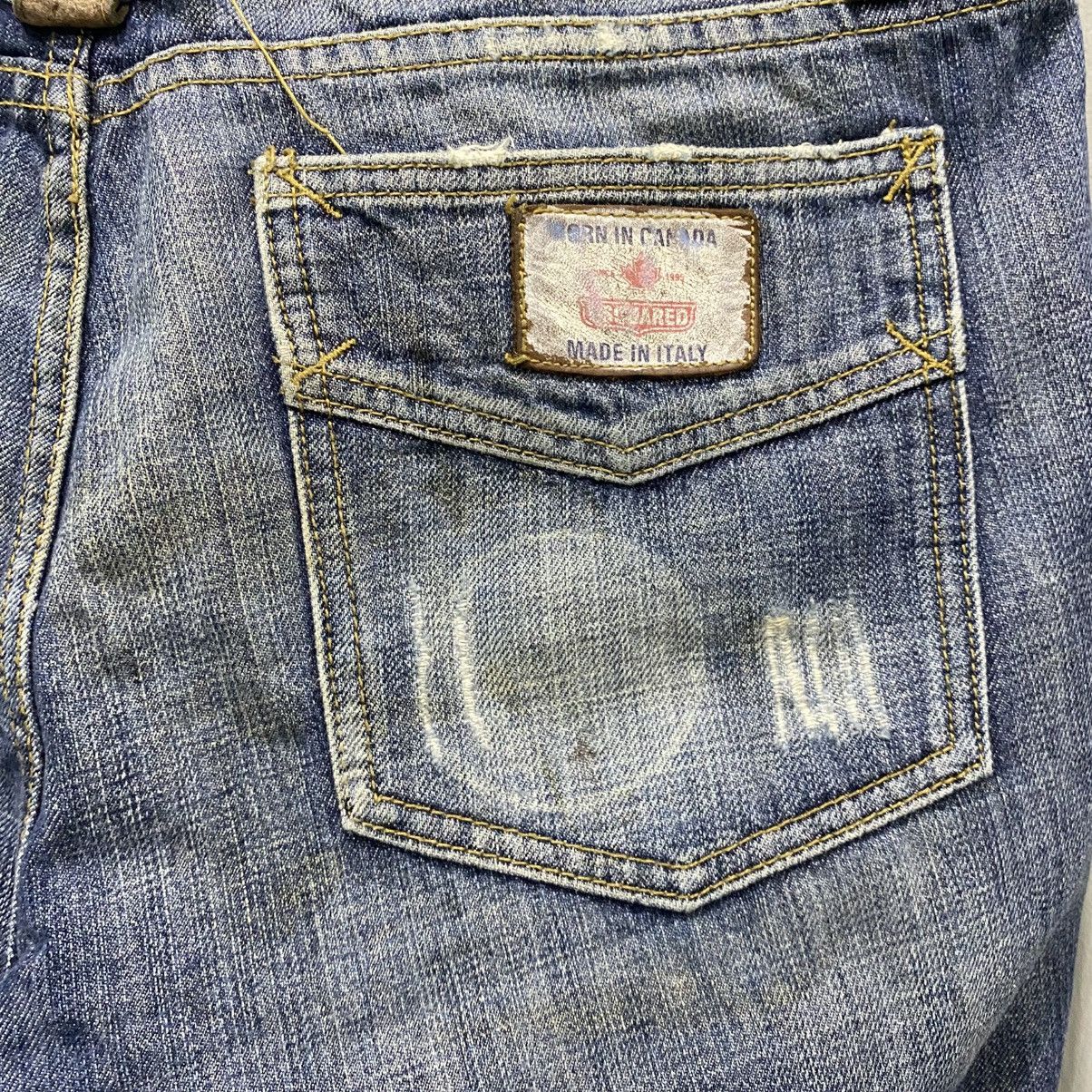 Dsquared2 Dsquared2 Blue Wash Distressed Button-Fly Straight Jeans Size US 32 / EU 48 - 12 Thumbnail