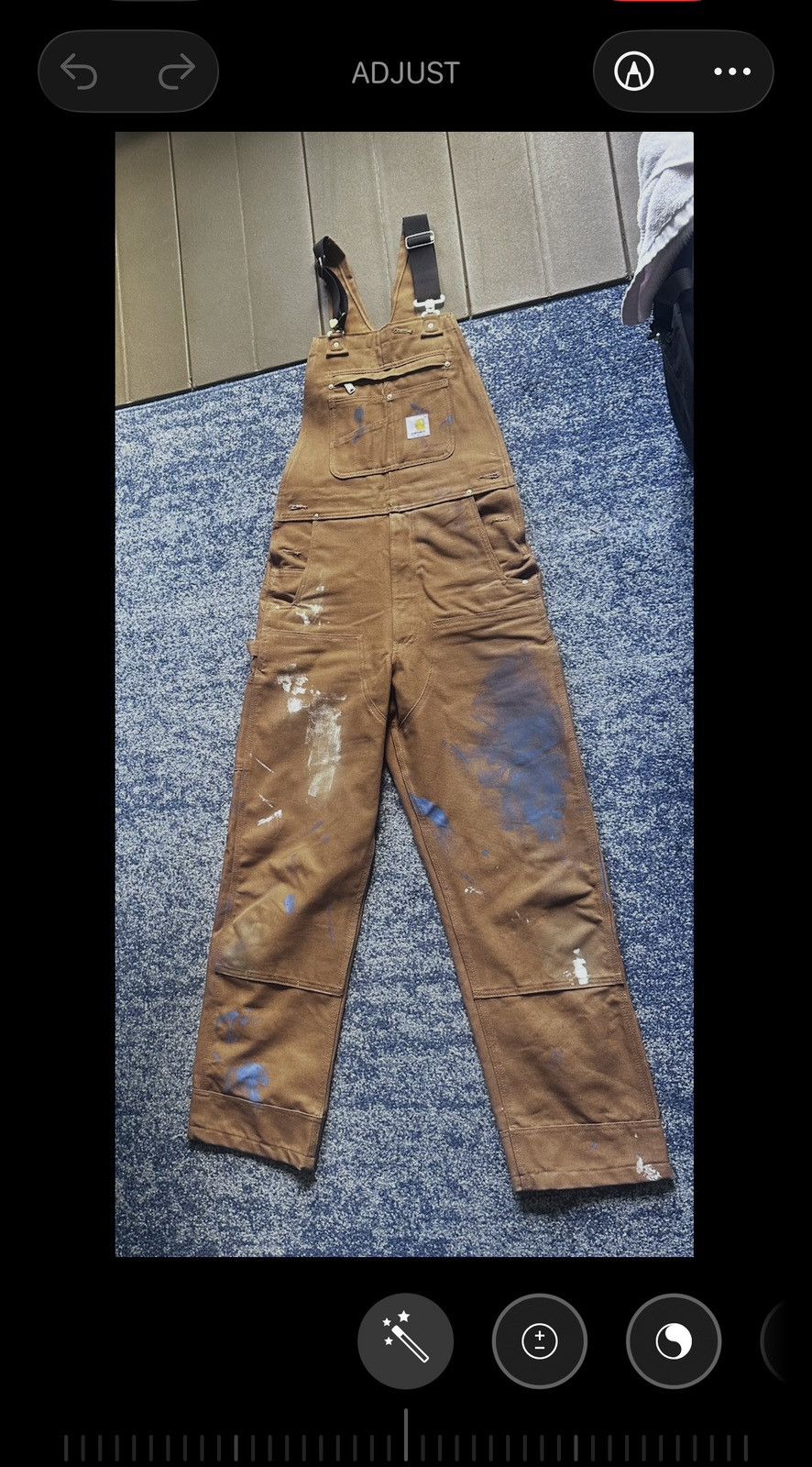 New carhartt overalls minor paint stains 32x32