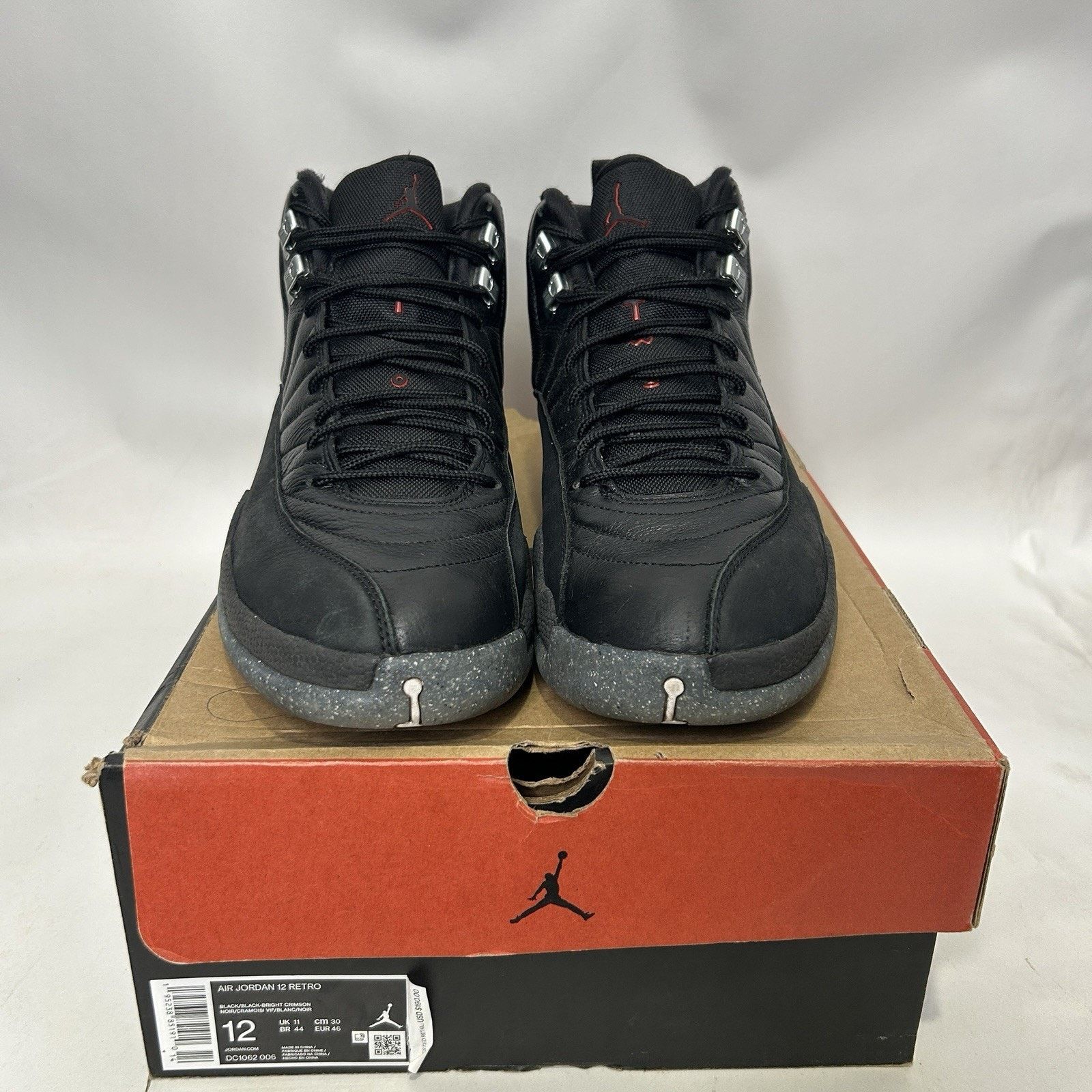 Jordan Brand Nike Air Jordan 12 Retro "Utility/Black Bright Crimson” Size US 12 / EU 45 - 2 Thumbnail