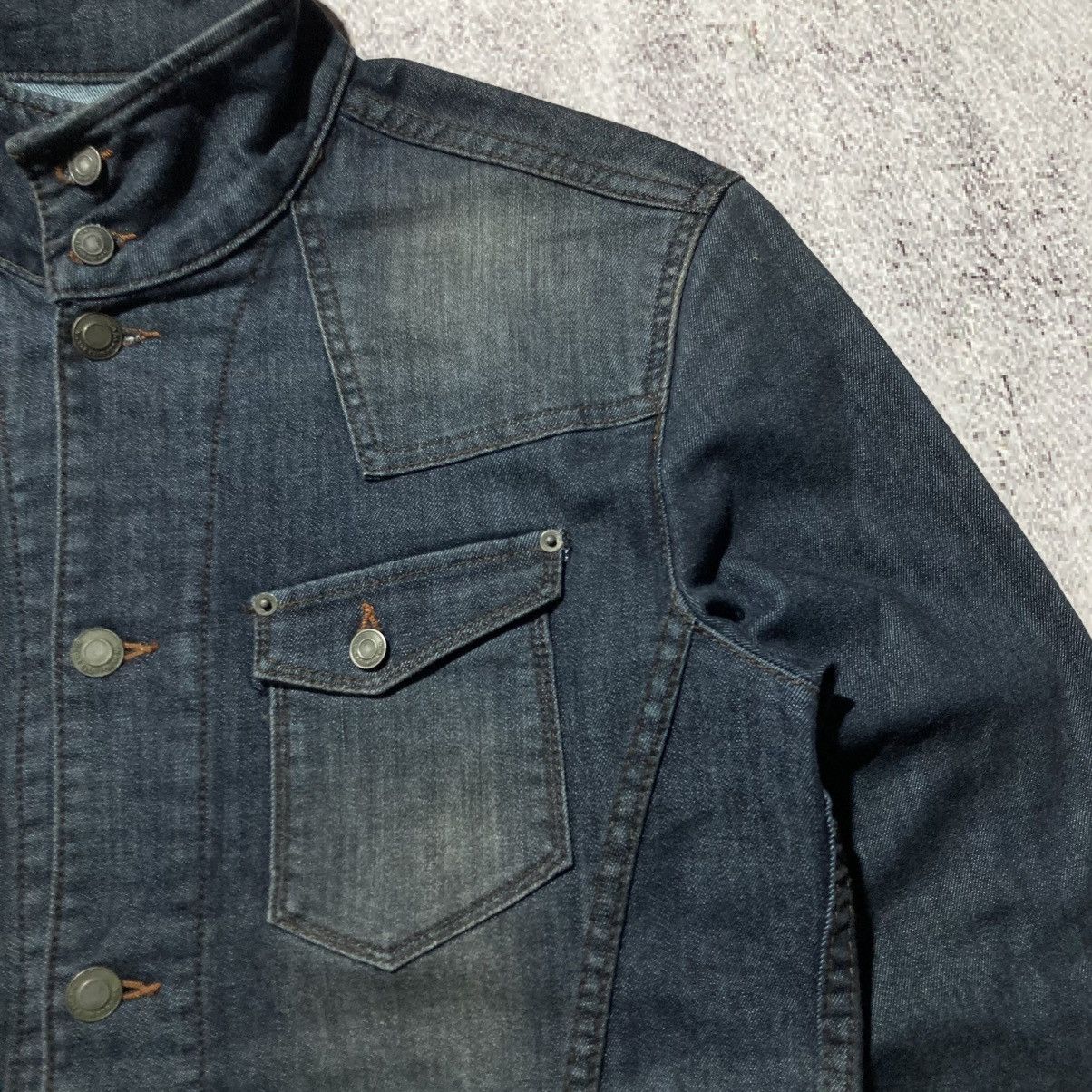 Nicole Club 2000s Nicole Club For Men Biker Denim Jacket Blue Indigo Size US M / EU 48-50 / 2 - 4 Thumbnail