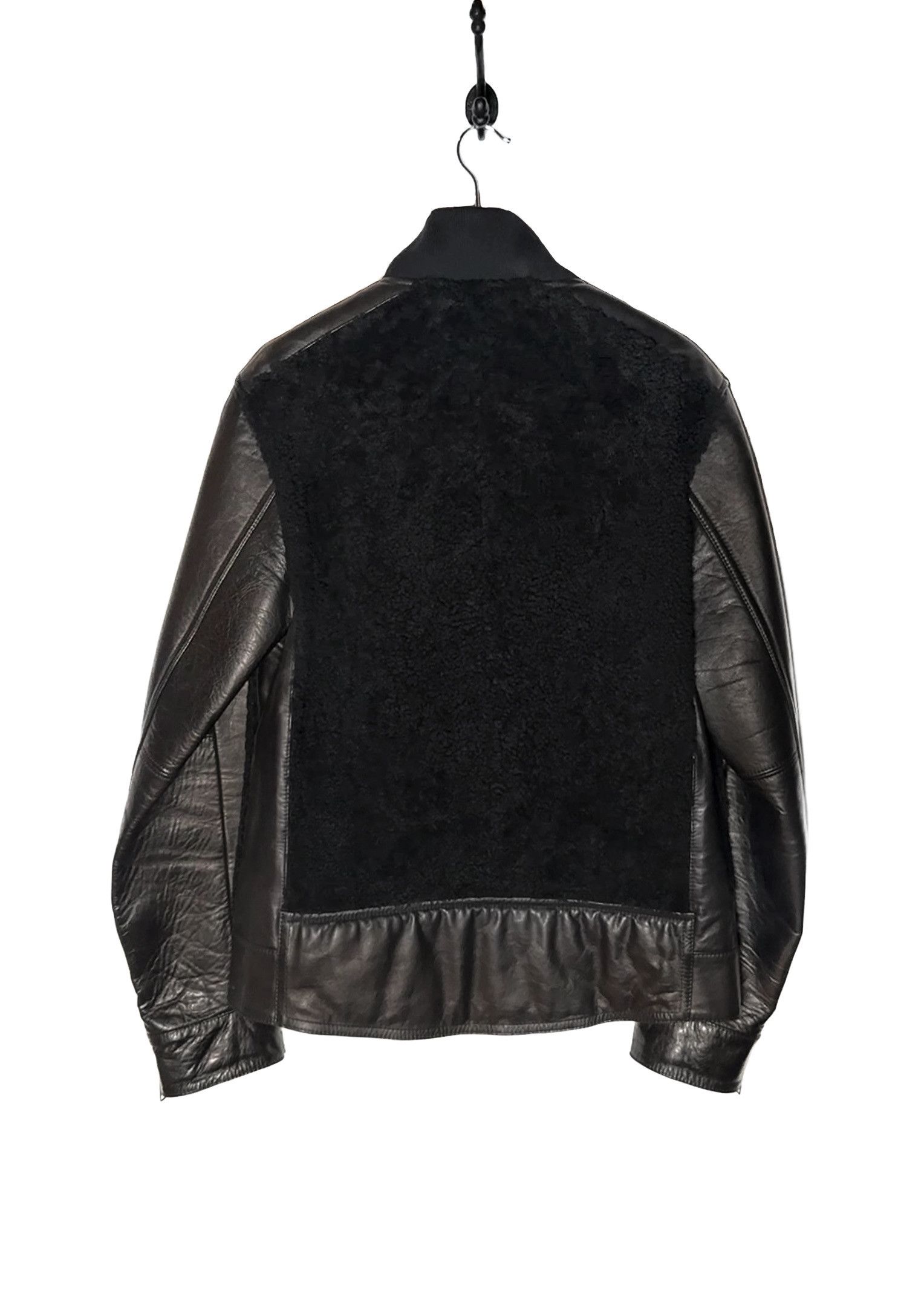 Givenchy Givenchy Brown Lambskin Black Shearling Leather Jacket Size US XL / EU 56 / 4 - 4 Thumbnail