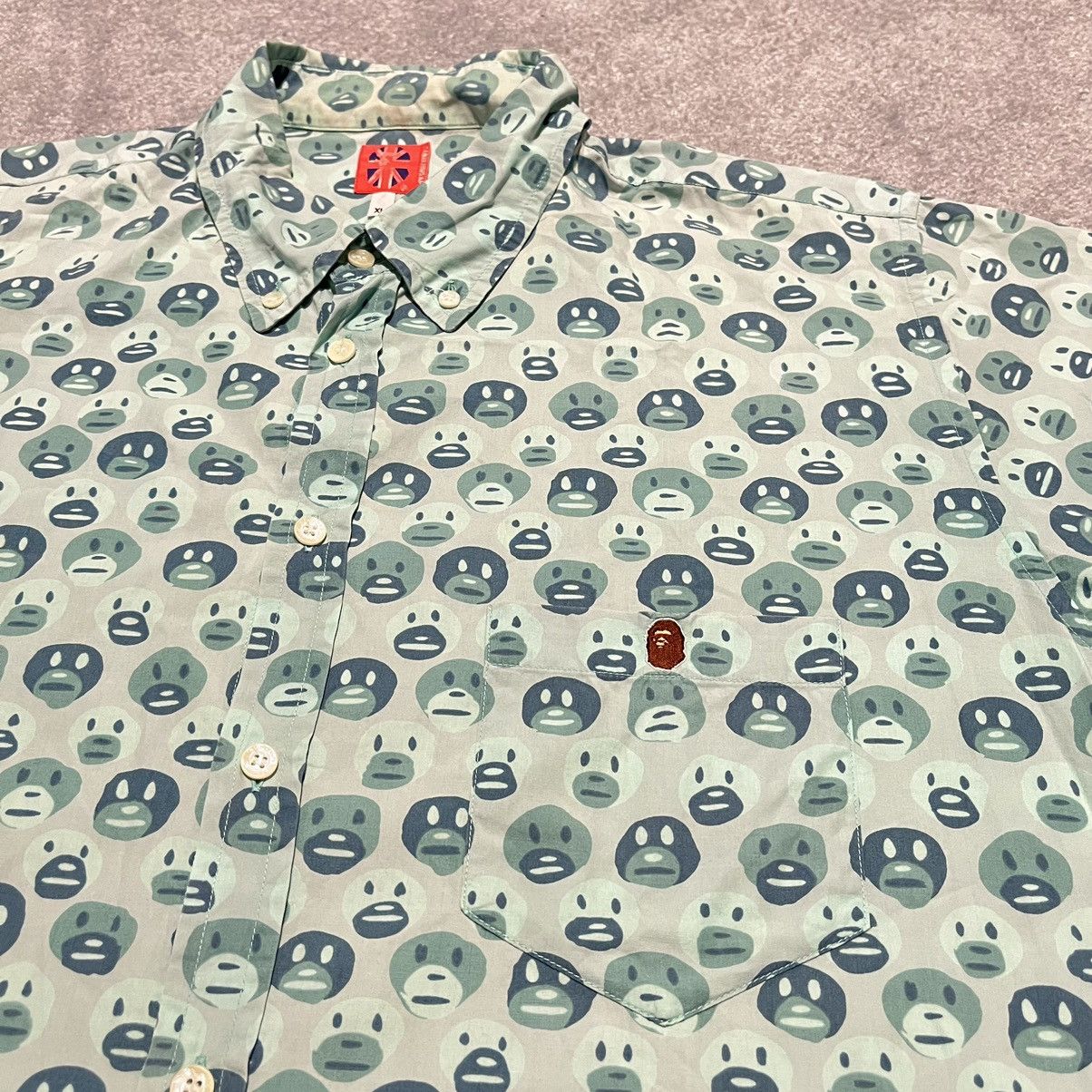 Bape A Bathing Ape Bape X Gary Panter Baby Milo S/S Button Shirt Size US XL / EU 56 / 4 - 2 Thumbnail