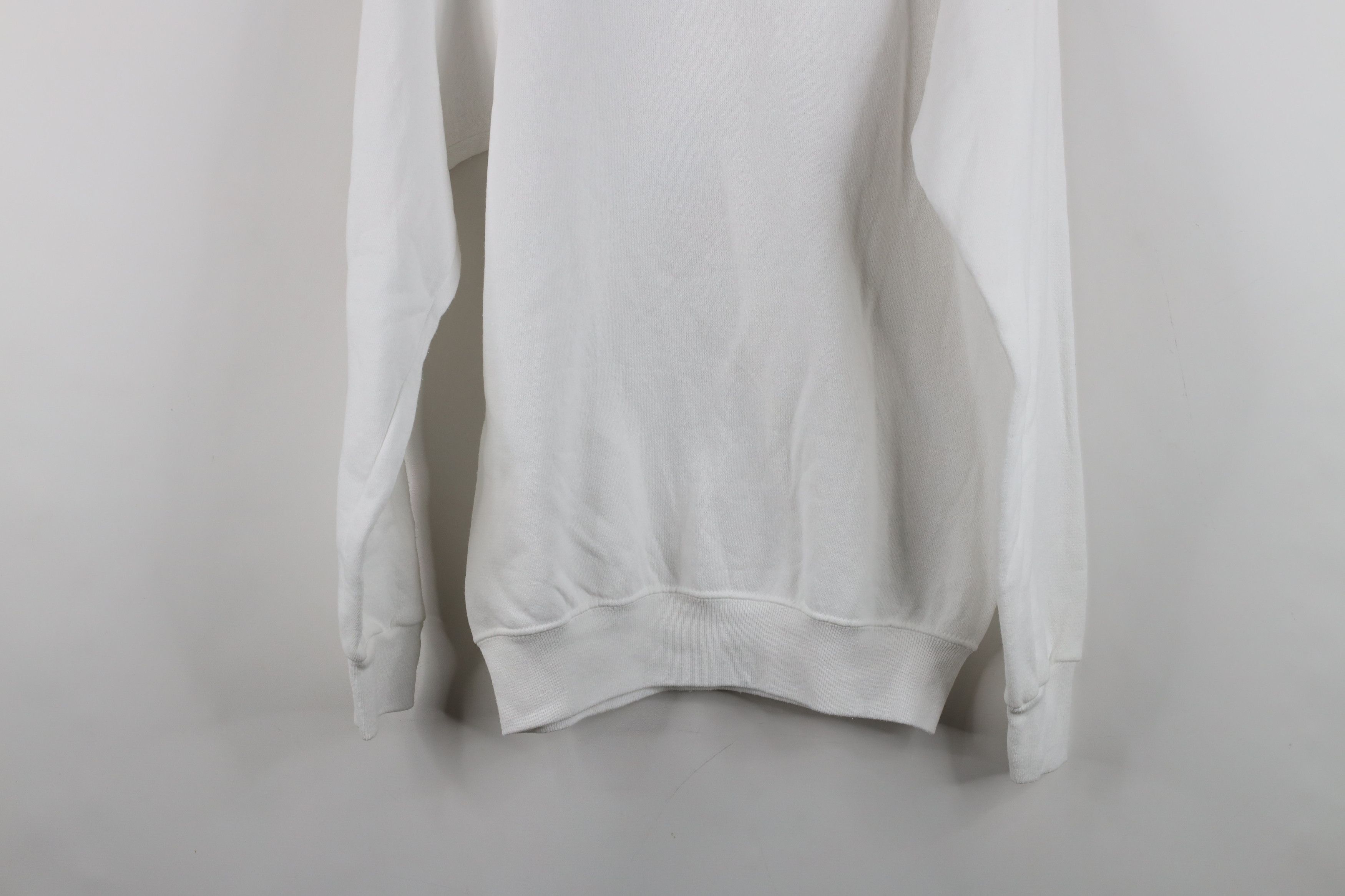 Vintage Vintage 90s Streetwear Blank Crewneck Sweatshirt White USA Size M / US 6-8 / IT 42-44 - 13 Thumbnail