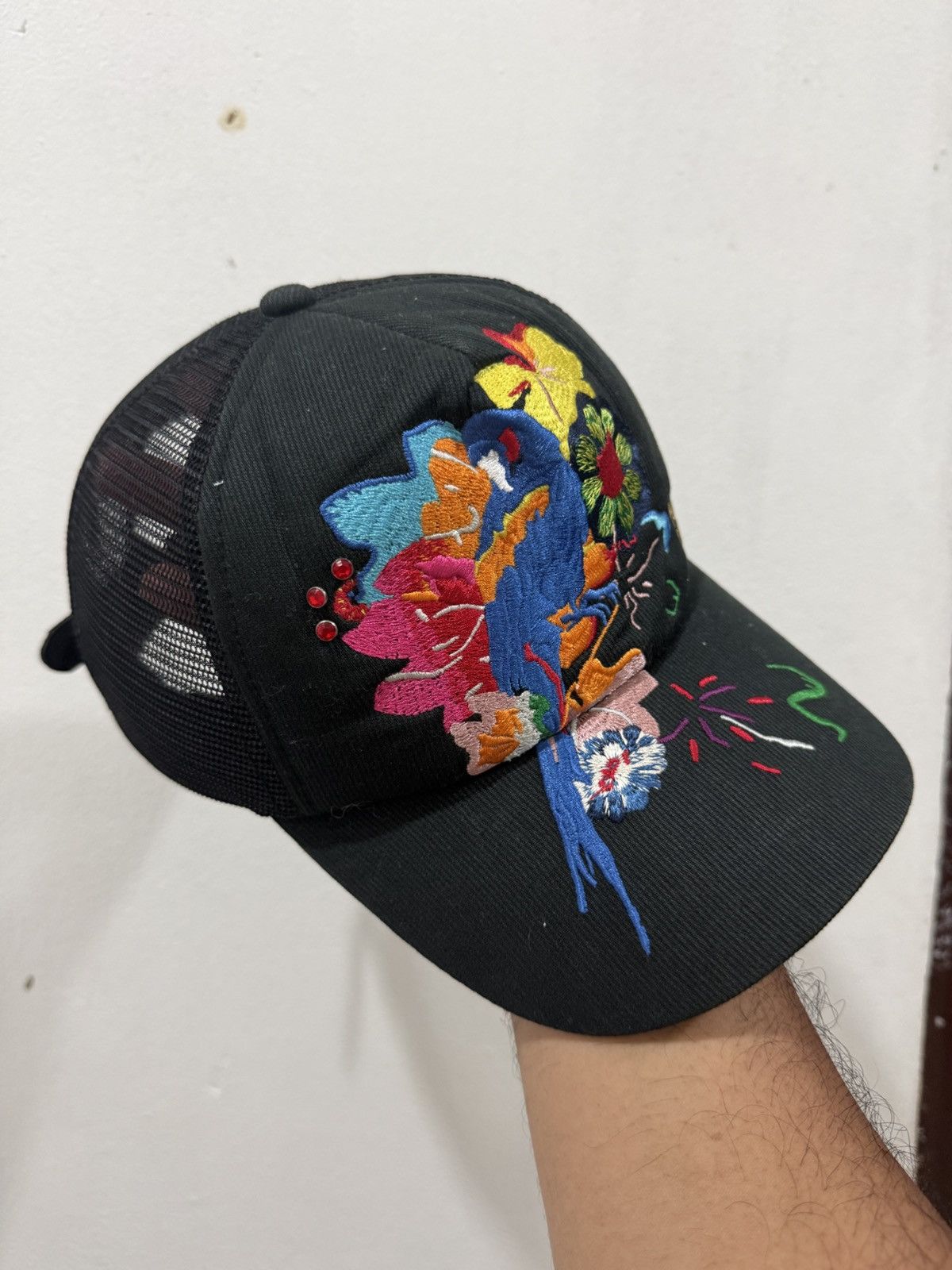 VTG PONY Like Ed Hardy Embroidery Trucker Hat
